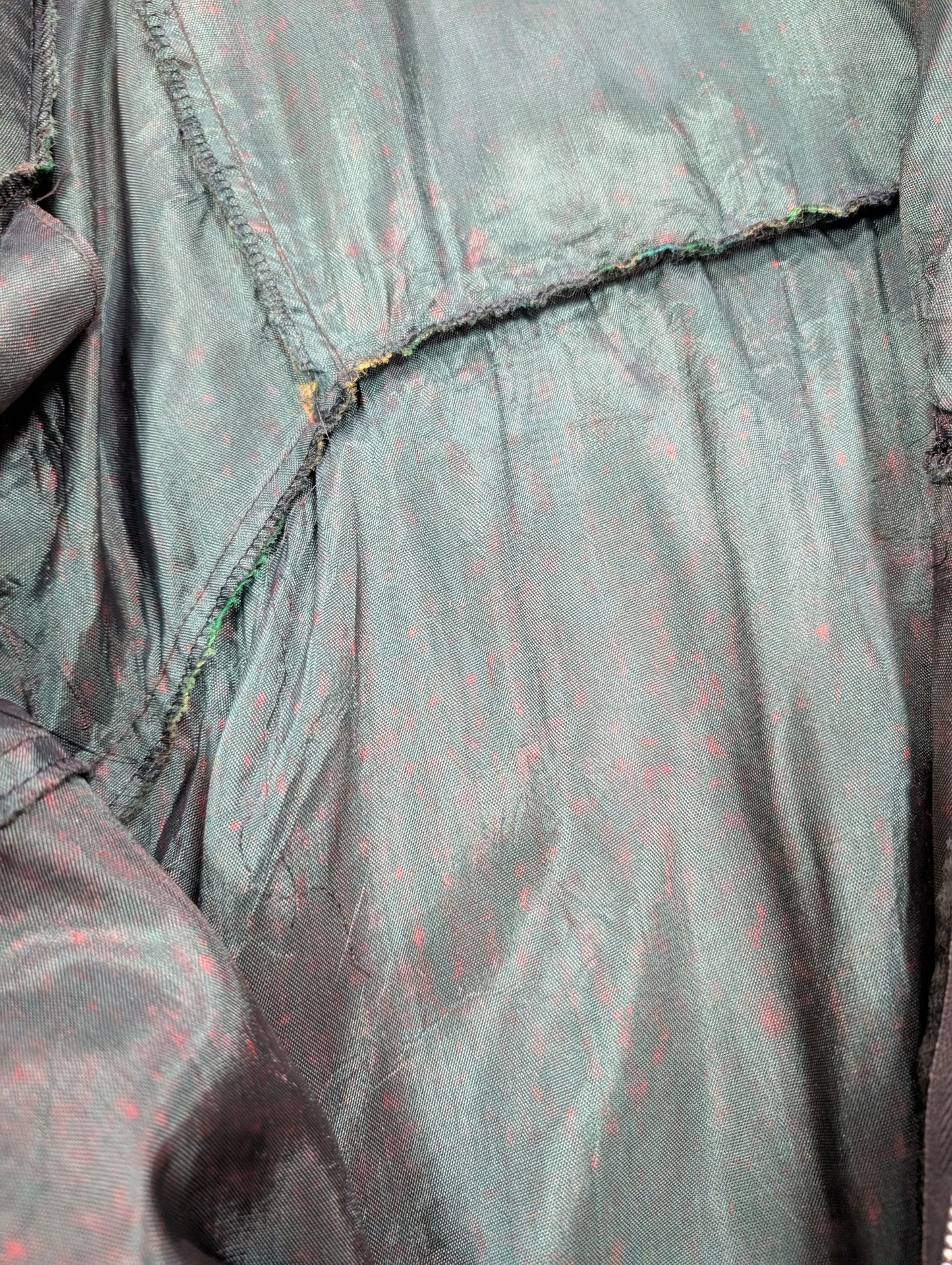 1970s green floral maxi dress - S/8/10
