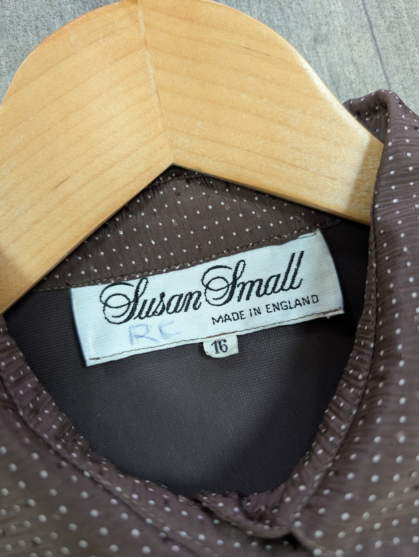 1970s Susan Small brown dress - M/12