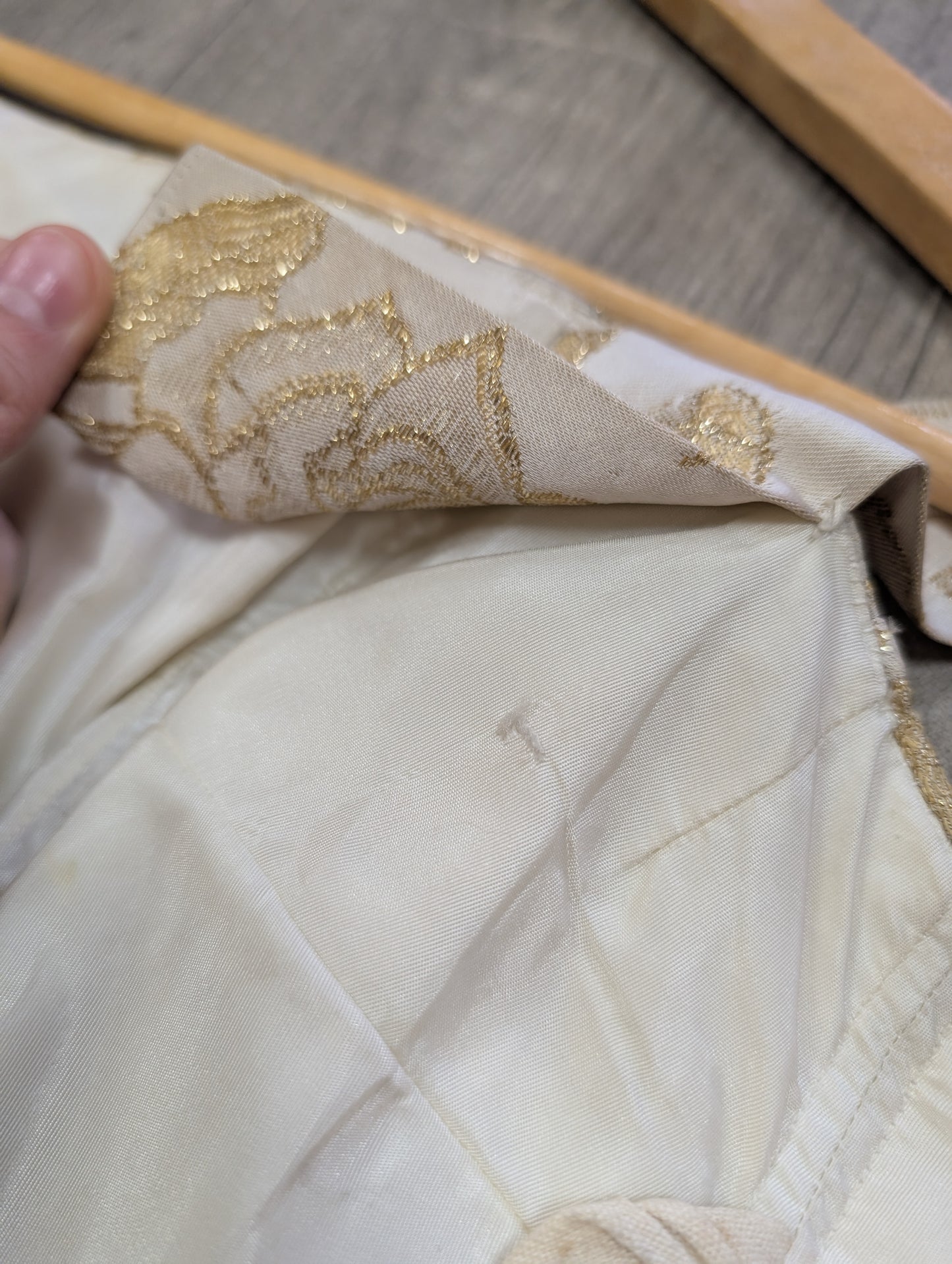 Gold brocade party dress - S/8