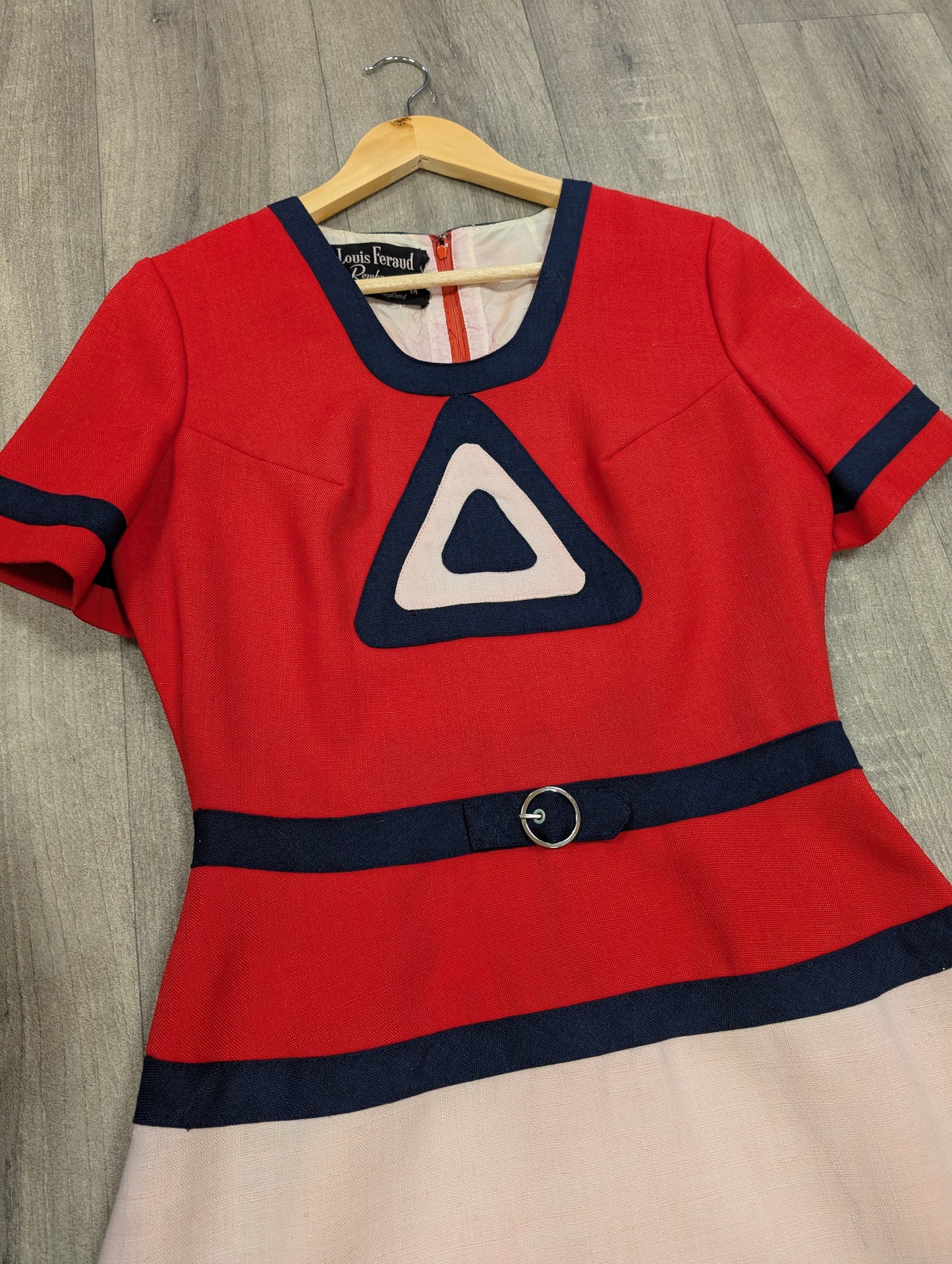 Late 60s Louis Feraud at Rembrandt space age colour block dress - S/8/10
