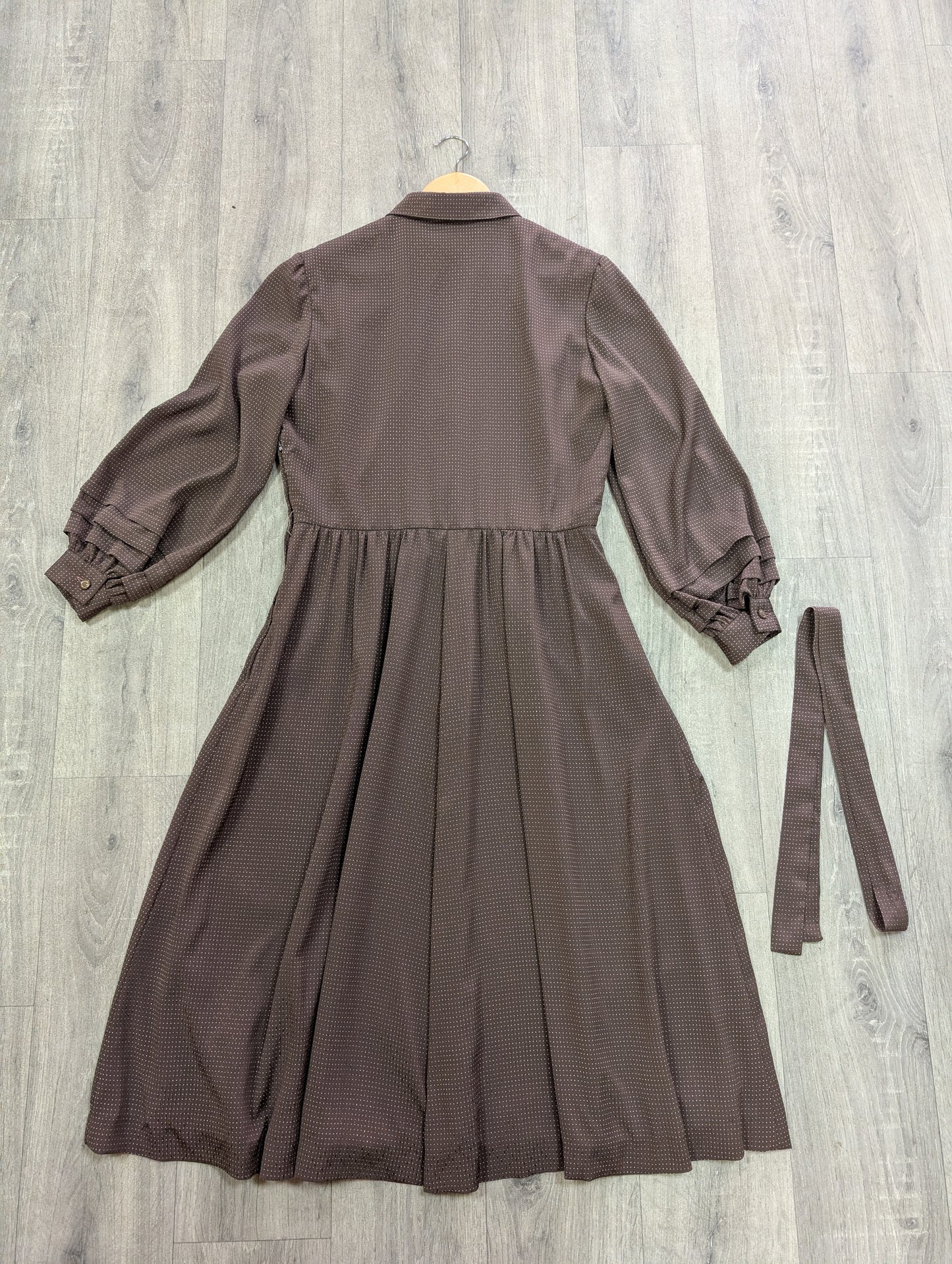 1970s Susan Small brown dress - M/12