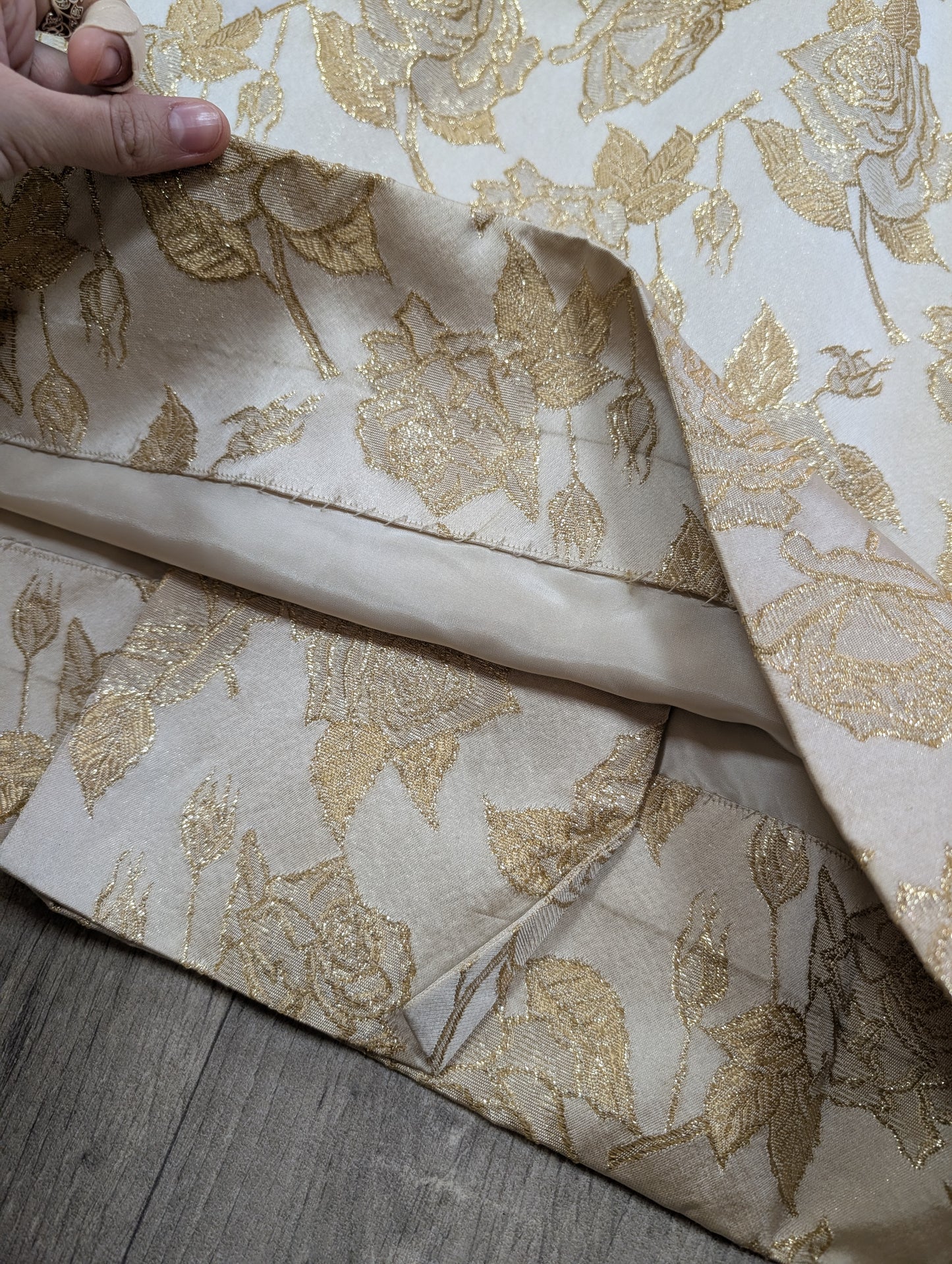 Gold brocade party dress - S/8