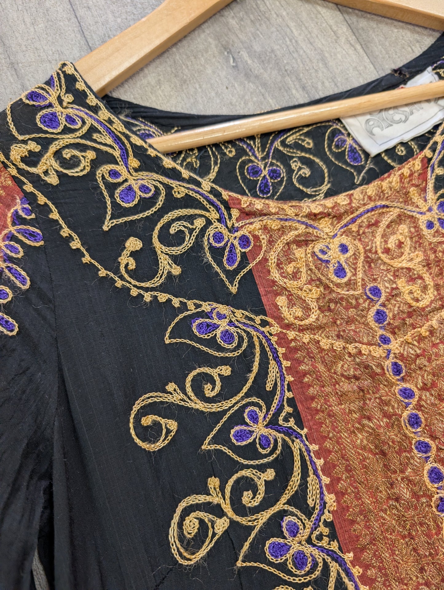 Ayesha's Ayesha Davar embroidered cotton voile kaftan dress - XS/S