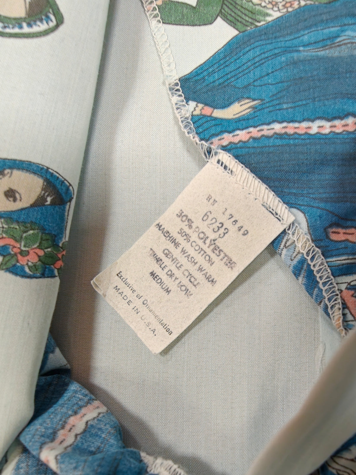 Beautiful 1970s novelty print dress - M