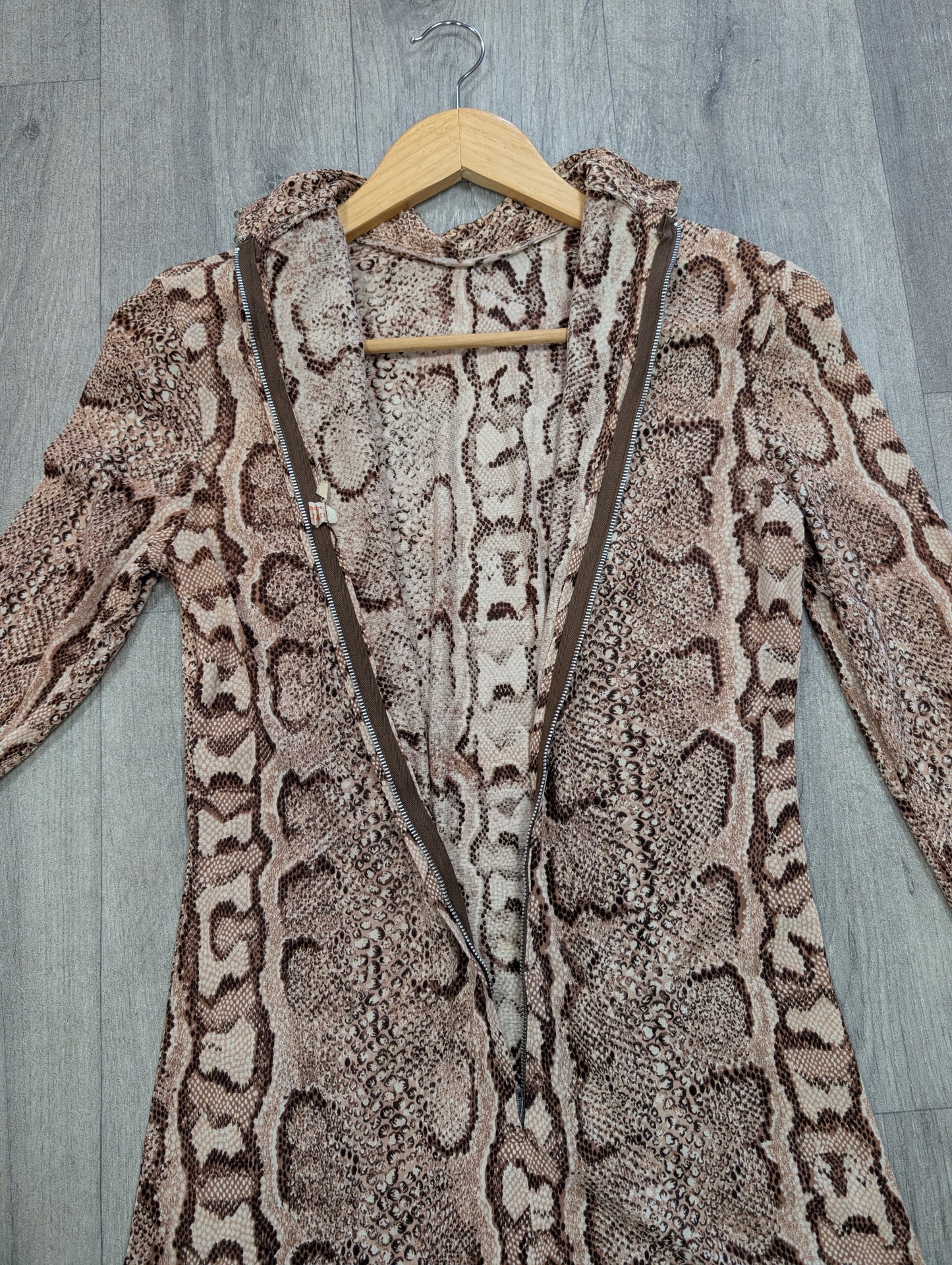 1960s snakeskin print mini dress - S/8