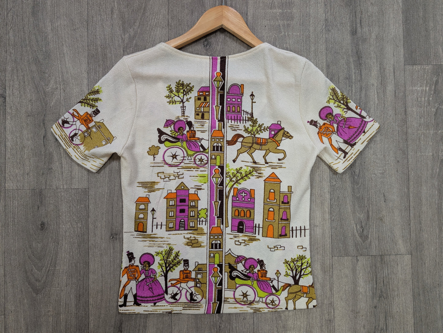 1970s novelty print top - S/M