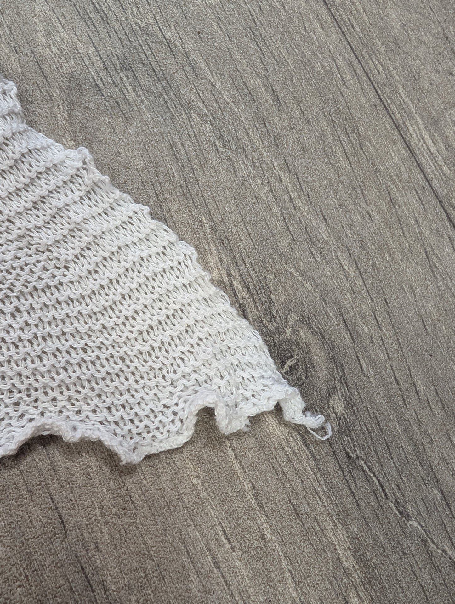 80s/90s Laura Ashley white cotton shawl/scarf