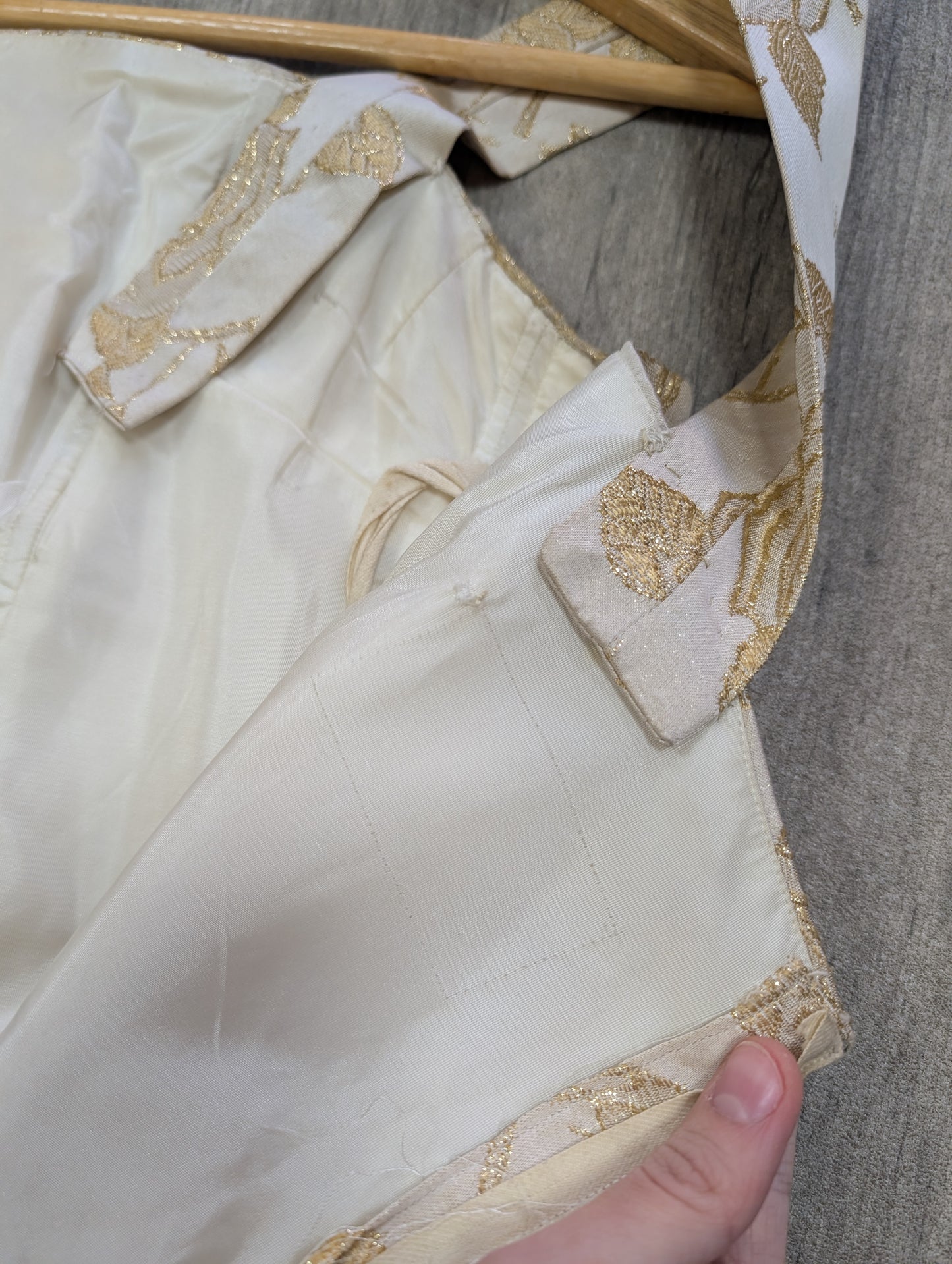 Gold brocade party dress - S/8