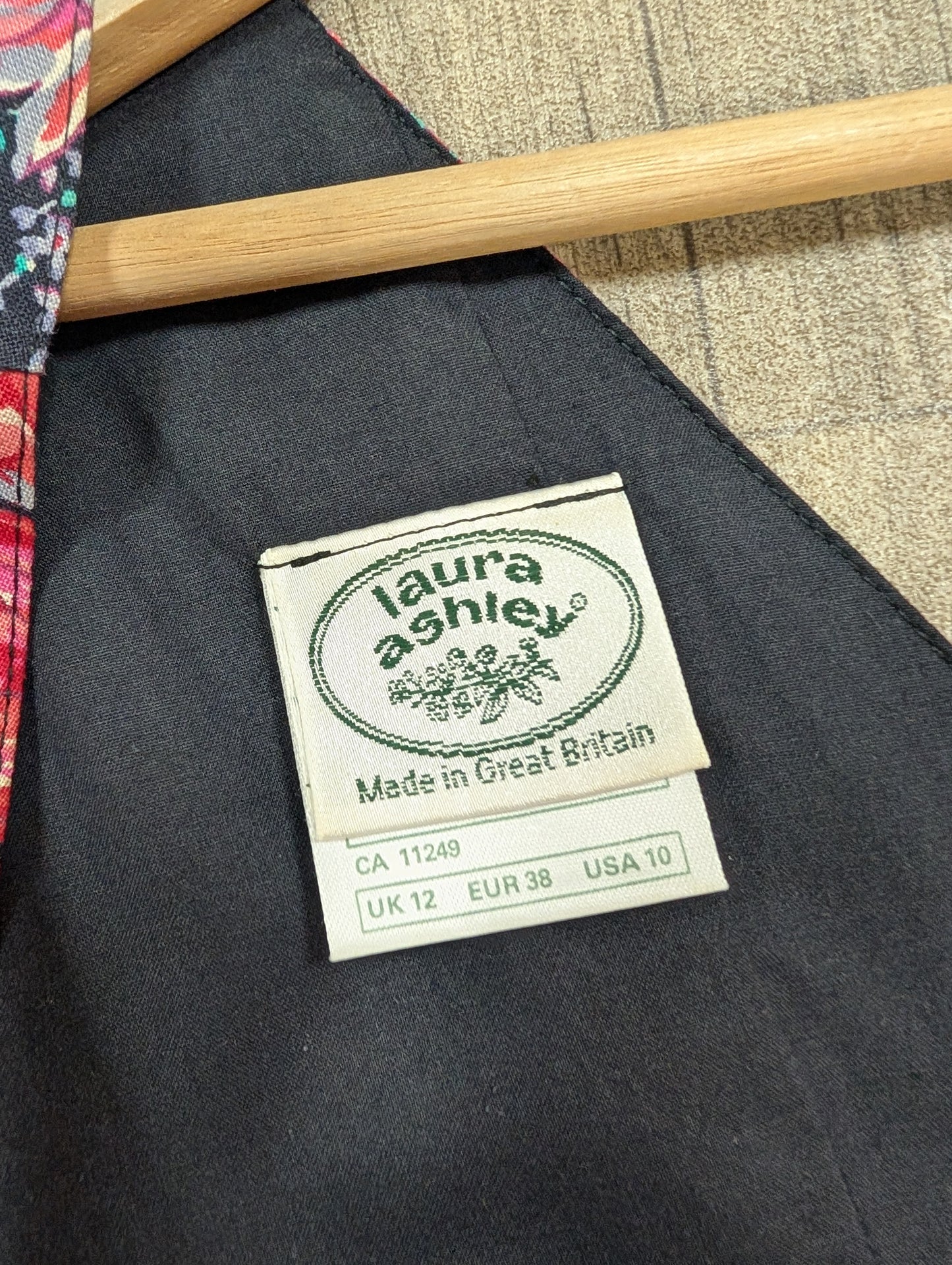 1980s Laura Ashley bow back dress and jacket - S/10