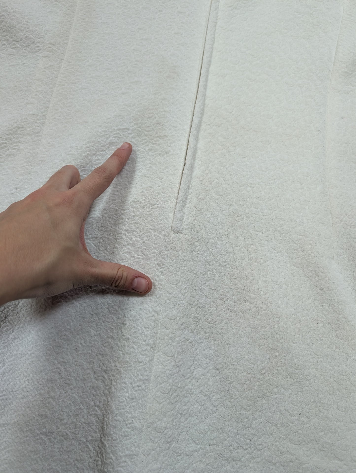 Deadstock 1960s white crimplene dress and coat - XXL/26