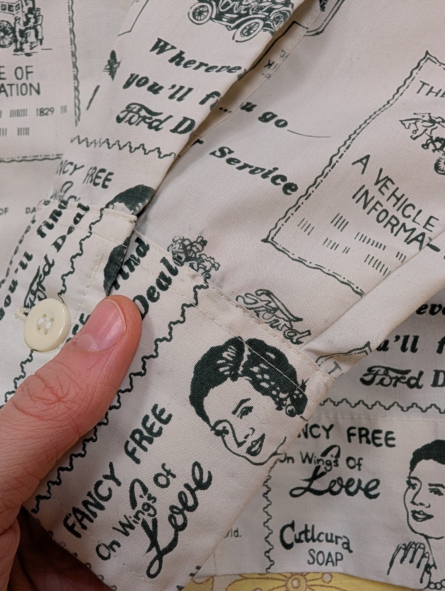 1970s Bond Street novelty newspaper advertising print jacket