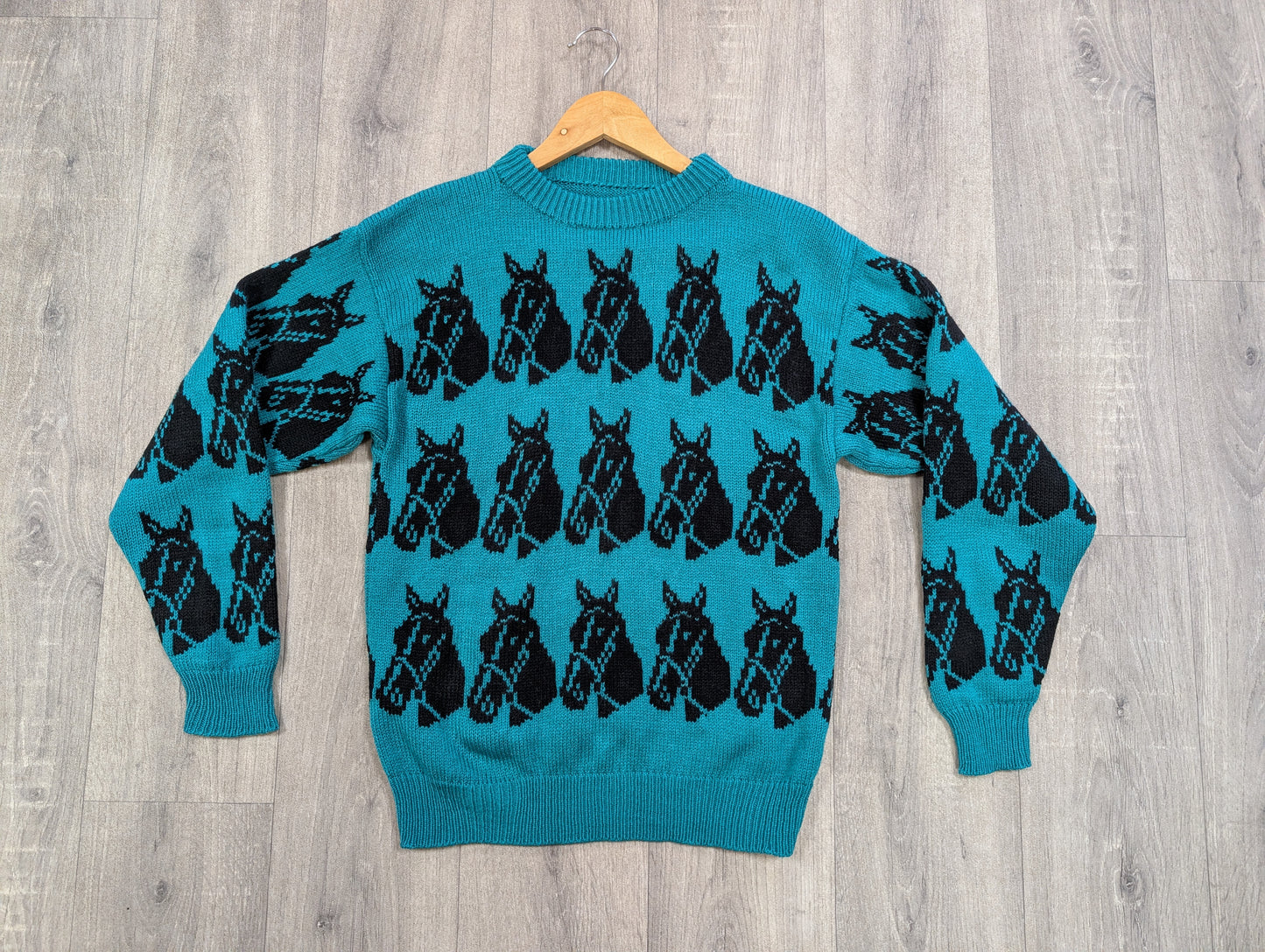Horse jumper green/black - S