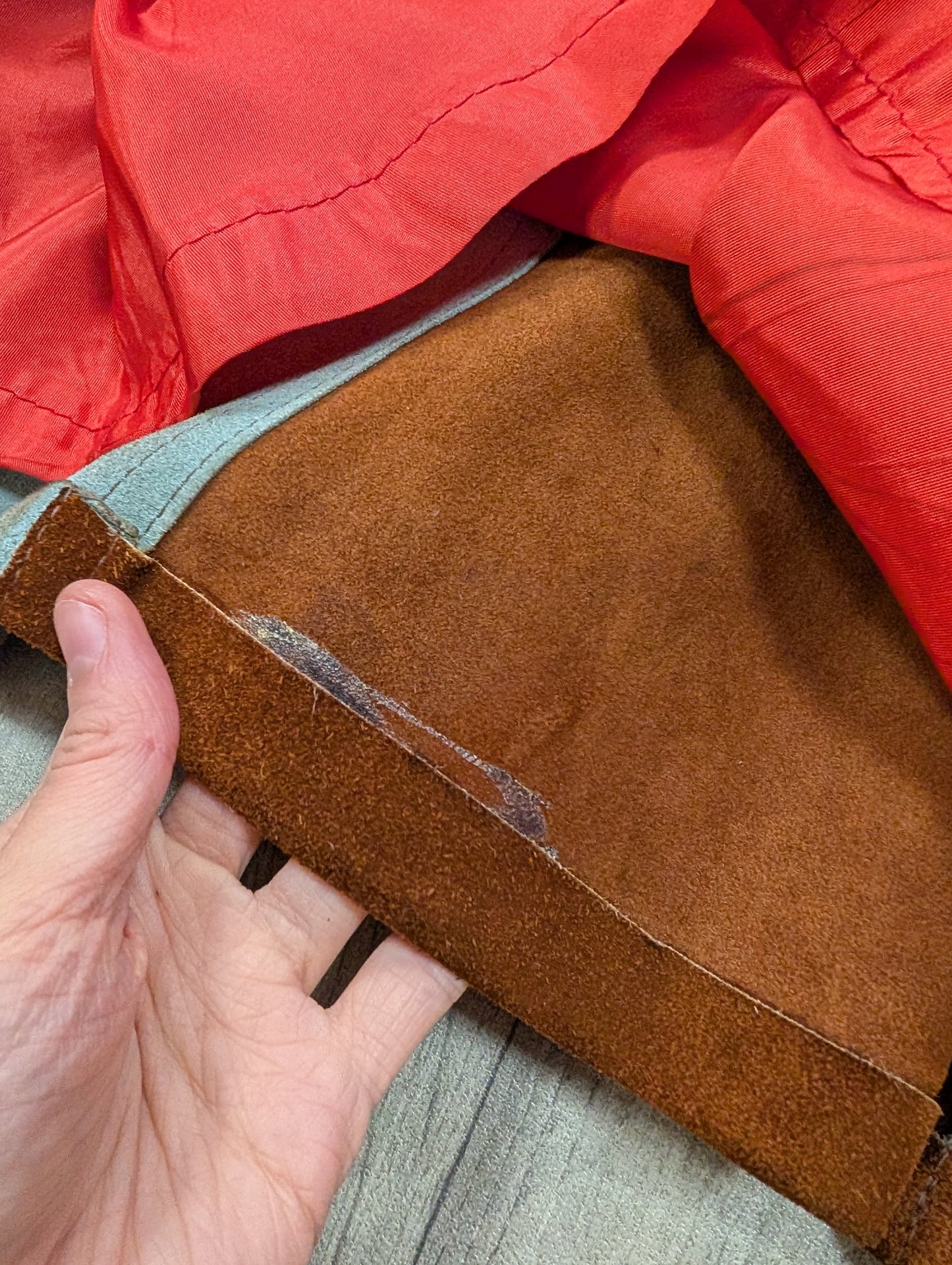 Epic 1970s colour block suede jacket - S/8