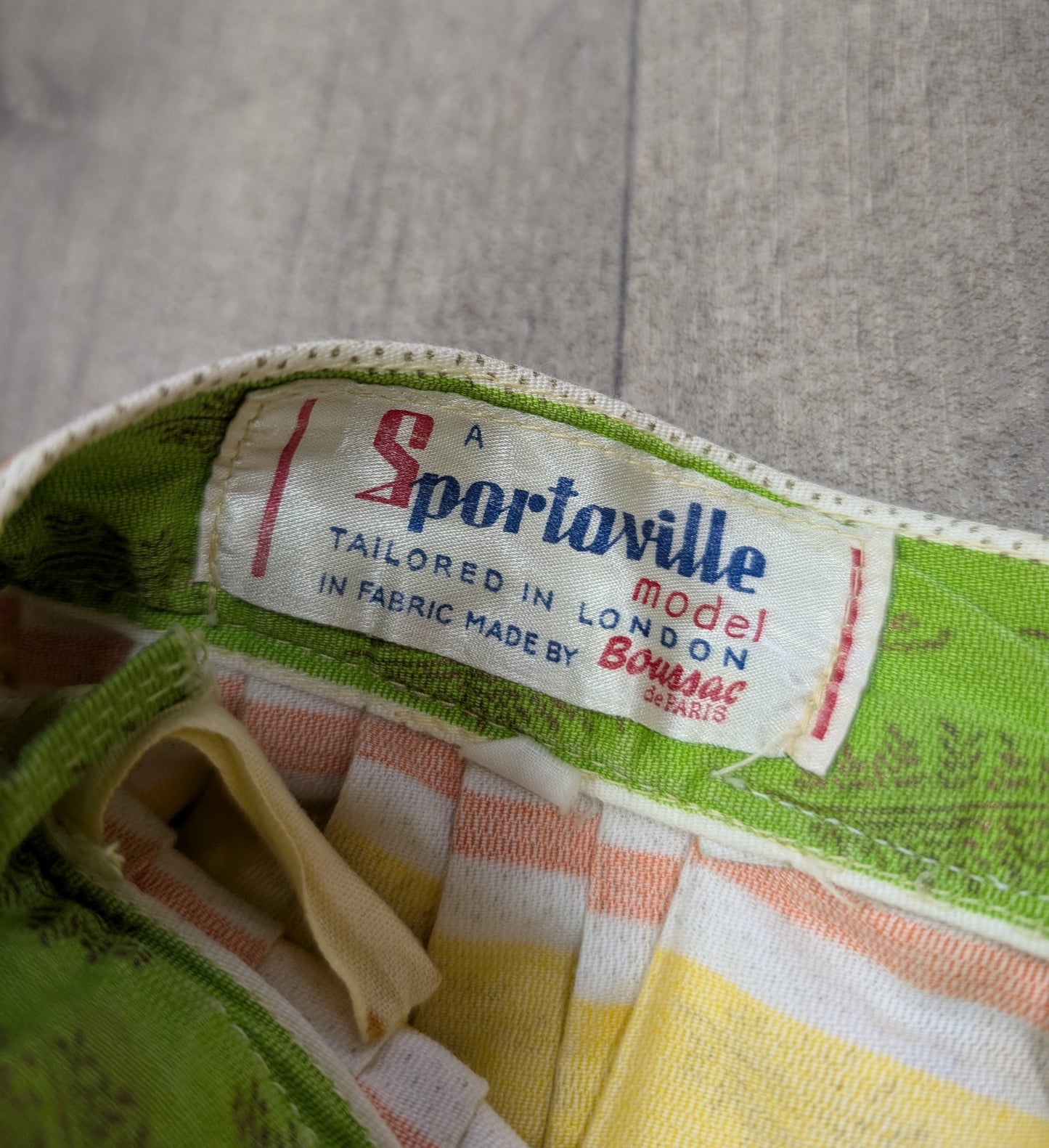 1950s Sportaville boussac cotton skirt - 26" waist