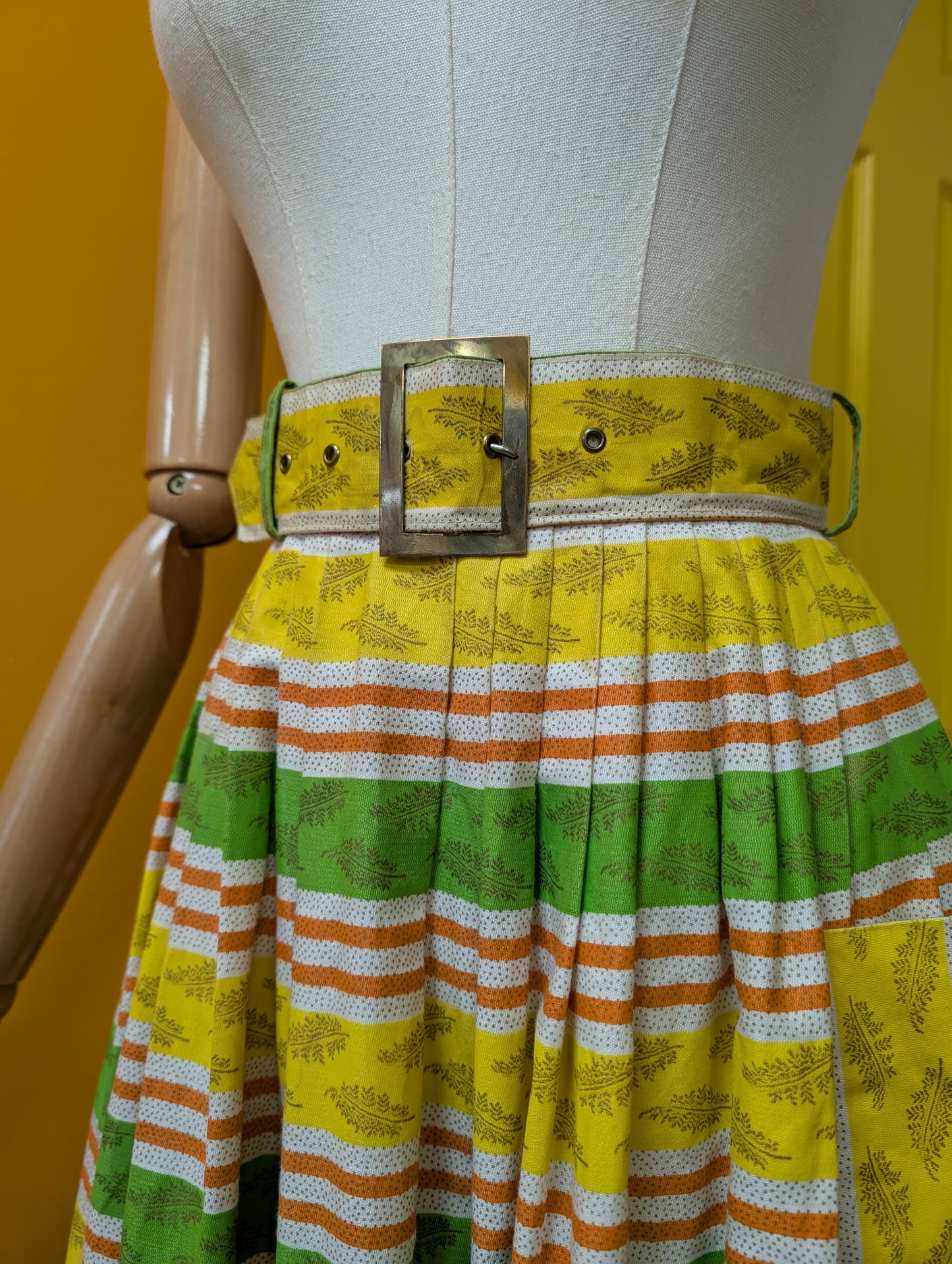 1950s Sportaville boussac cotton skirt - 26" waist