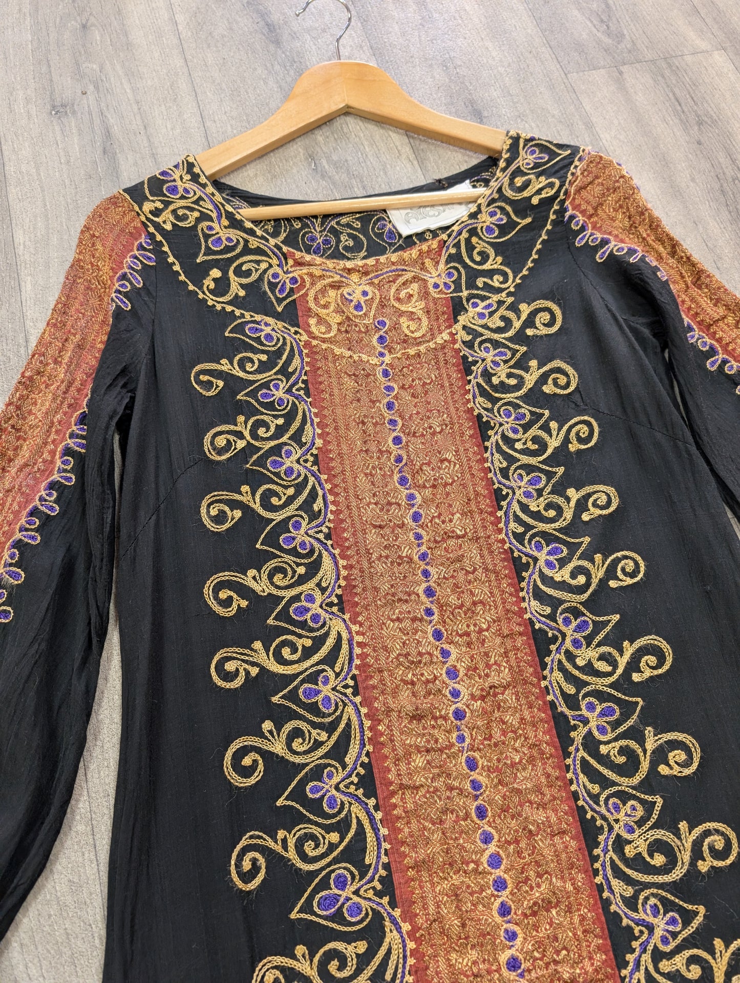 Ayesha's Ayesha Davar embroidered cotton voile kaftan dress - XS/S
