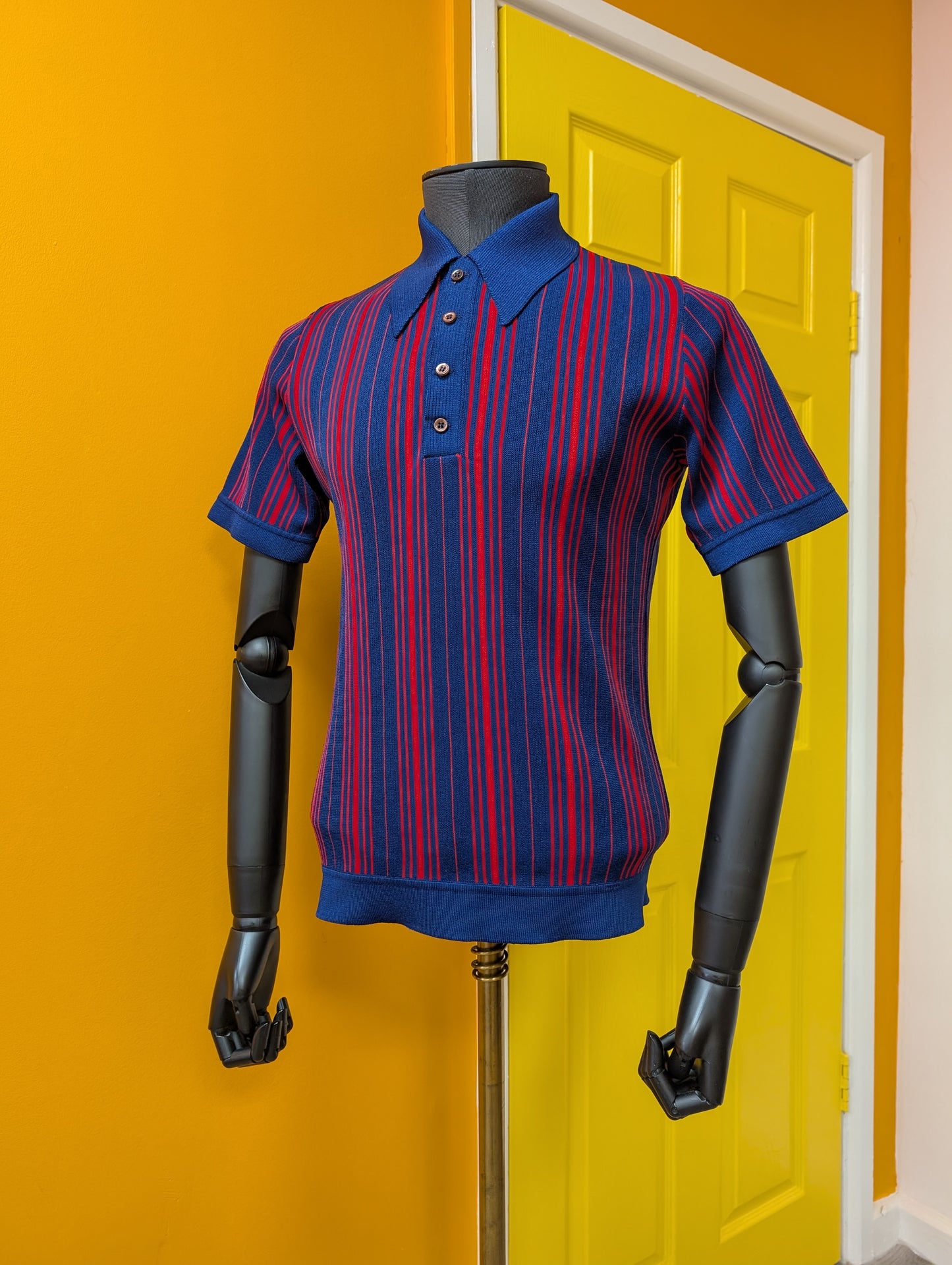 1960s St Michael red/blue shirt