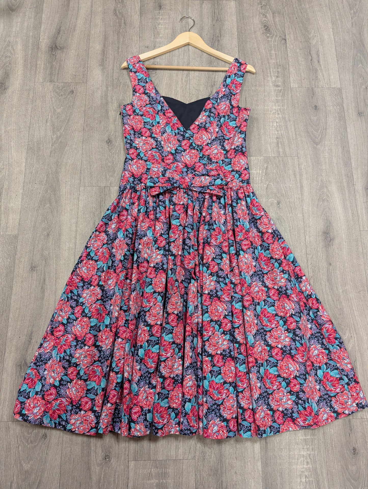 1980s Laura Ashley bow back dress and jacket - S/10
