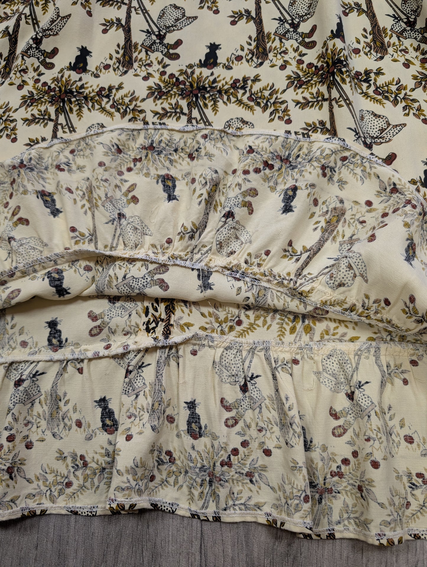 1970s Marion Donaldson novelty Holly Hobbie print maxi dress - XS/S/6/8
