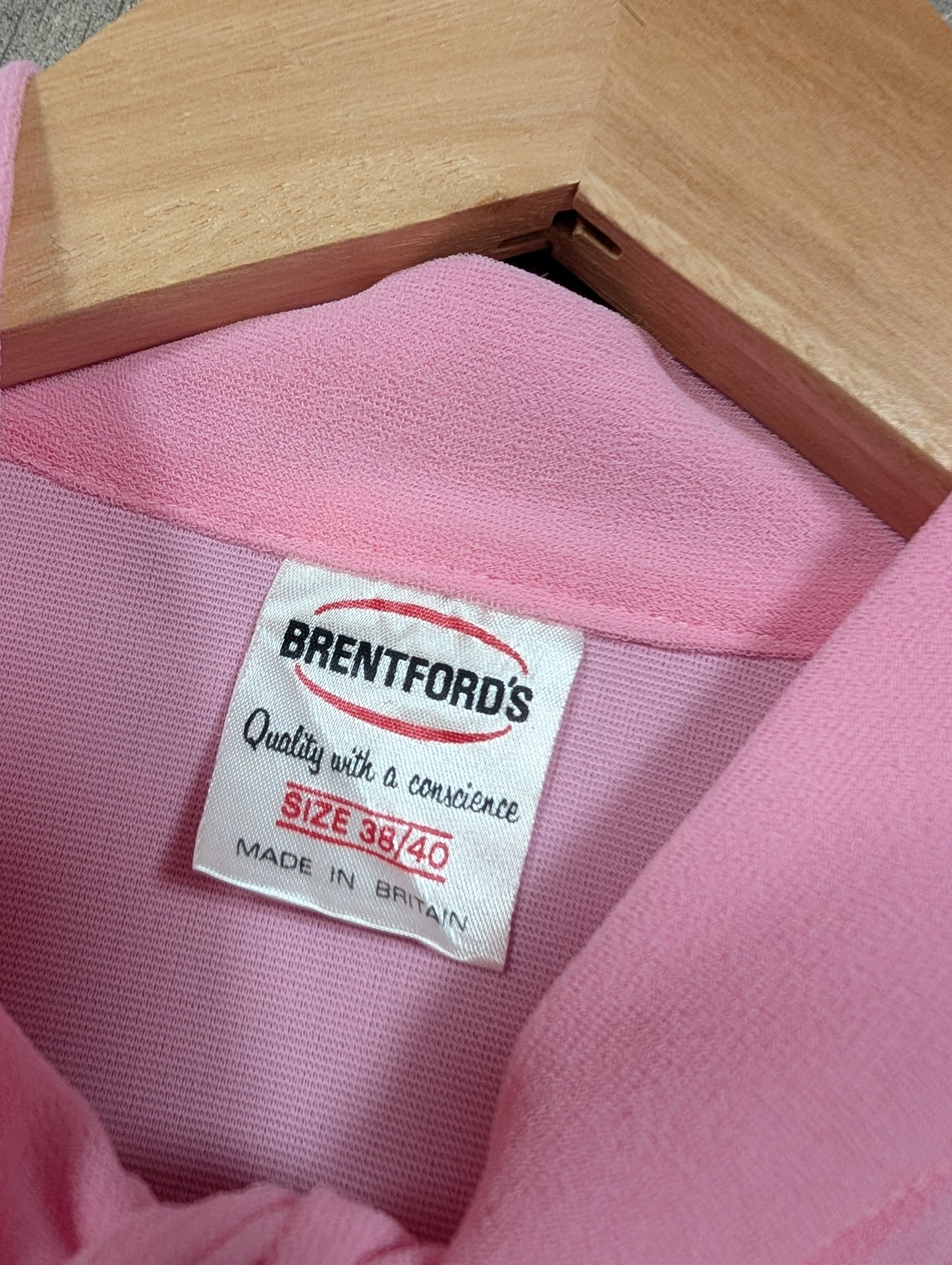 60s/70s Brentford's pink pussy bow blouse - M