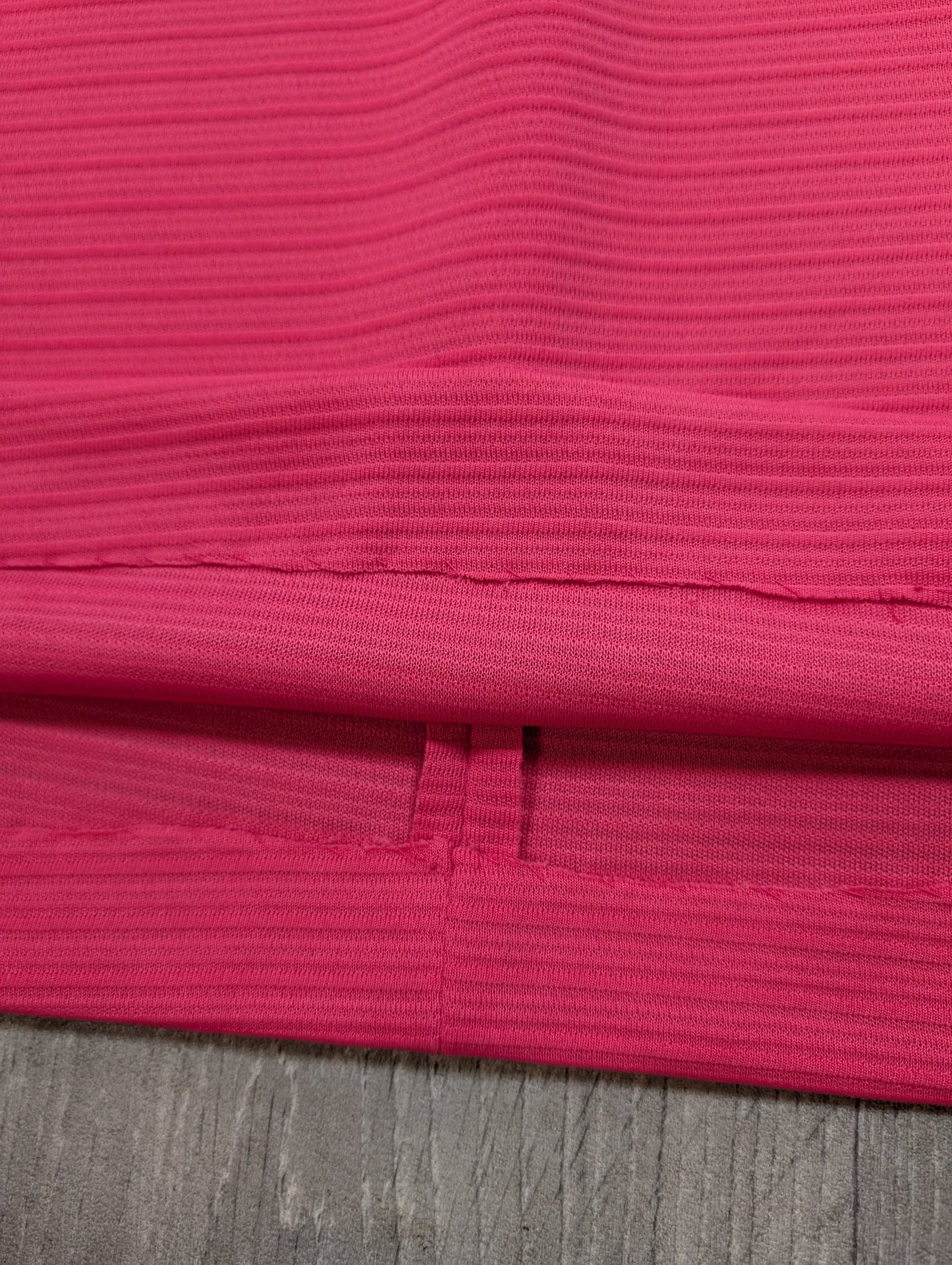 1960s pink crimplene dress - S/8