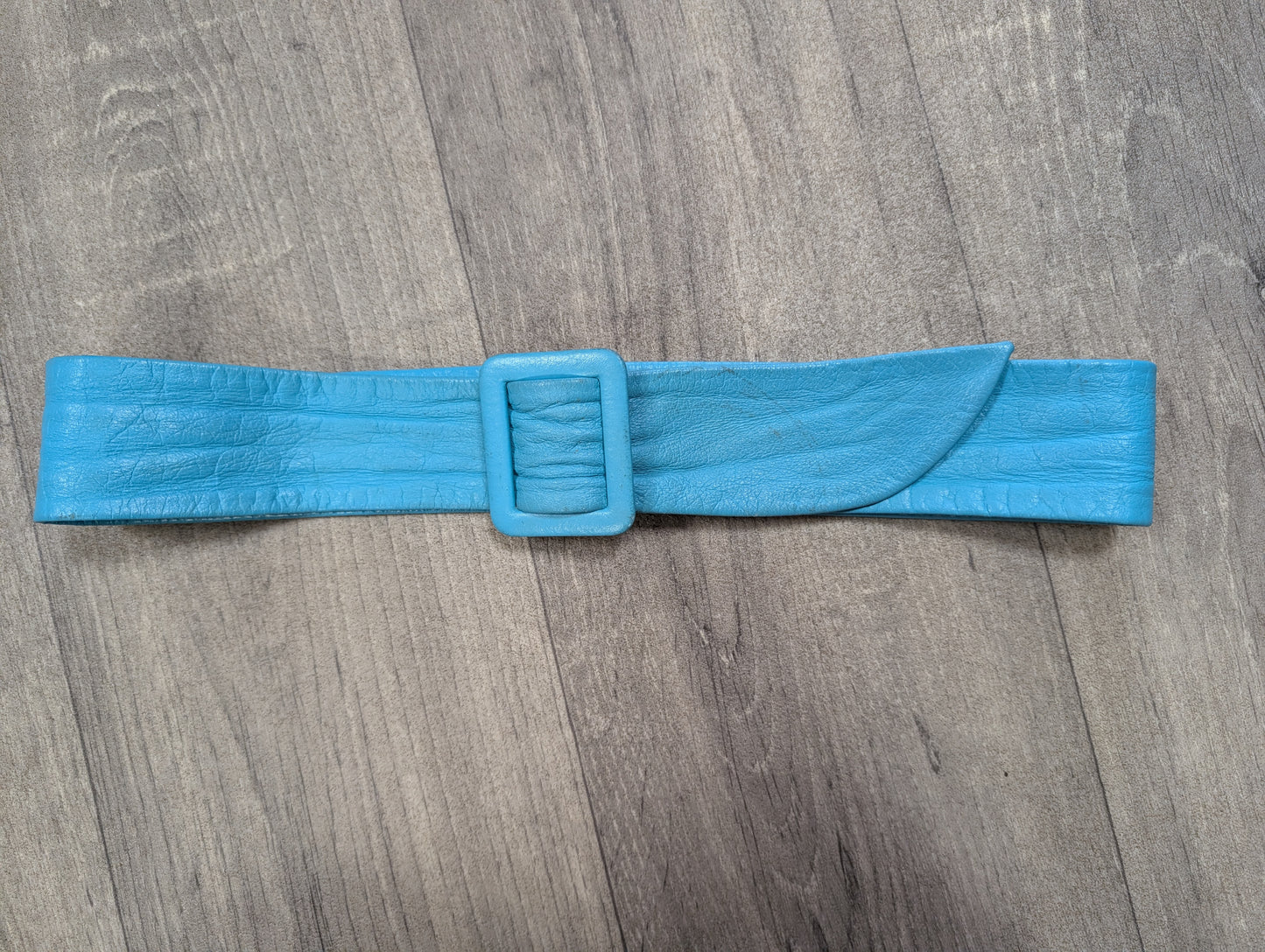 1980s turquoise leather belt