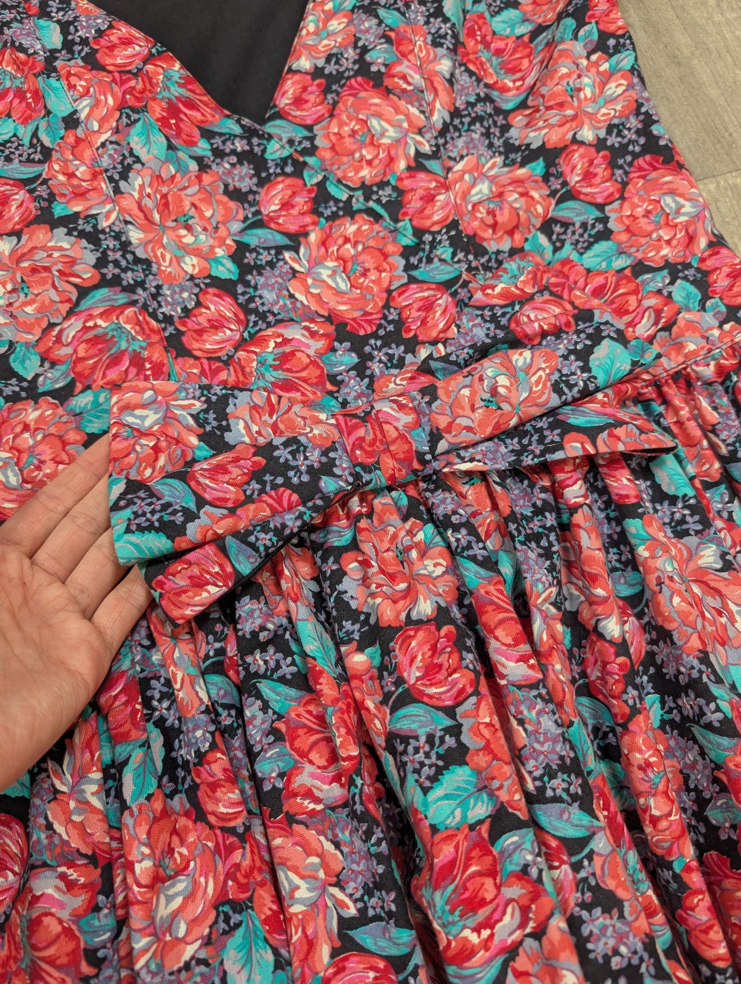 1980s Laura Ashley bow back dress and jacket - S/10