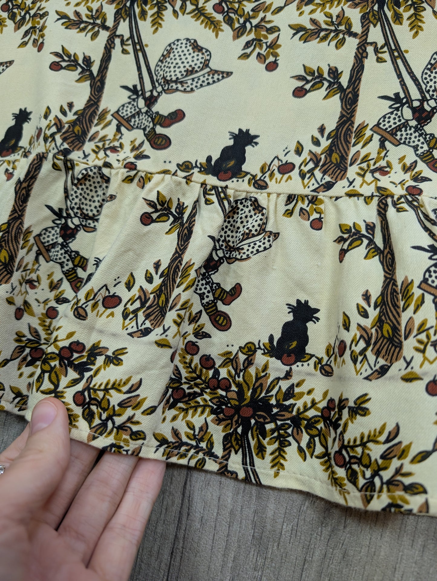 1970s Marion Donaldson novelty Holly Hobbie print maxi dress - XS/S/6/8