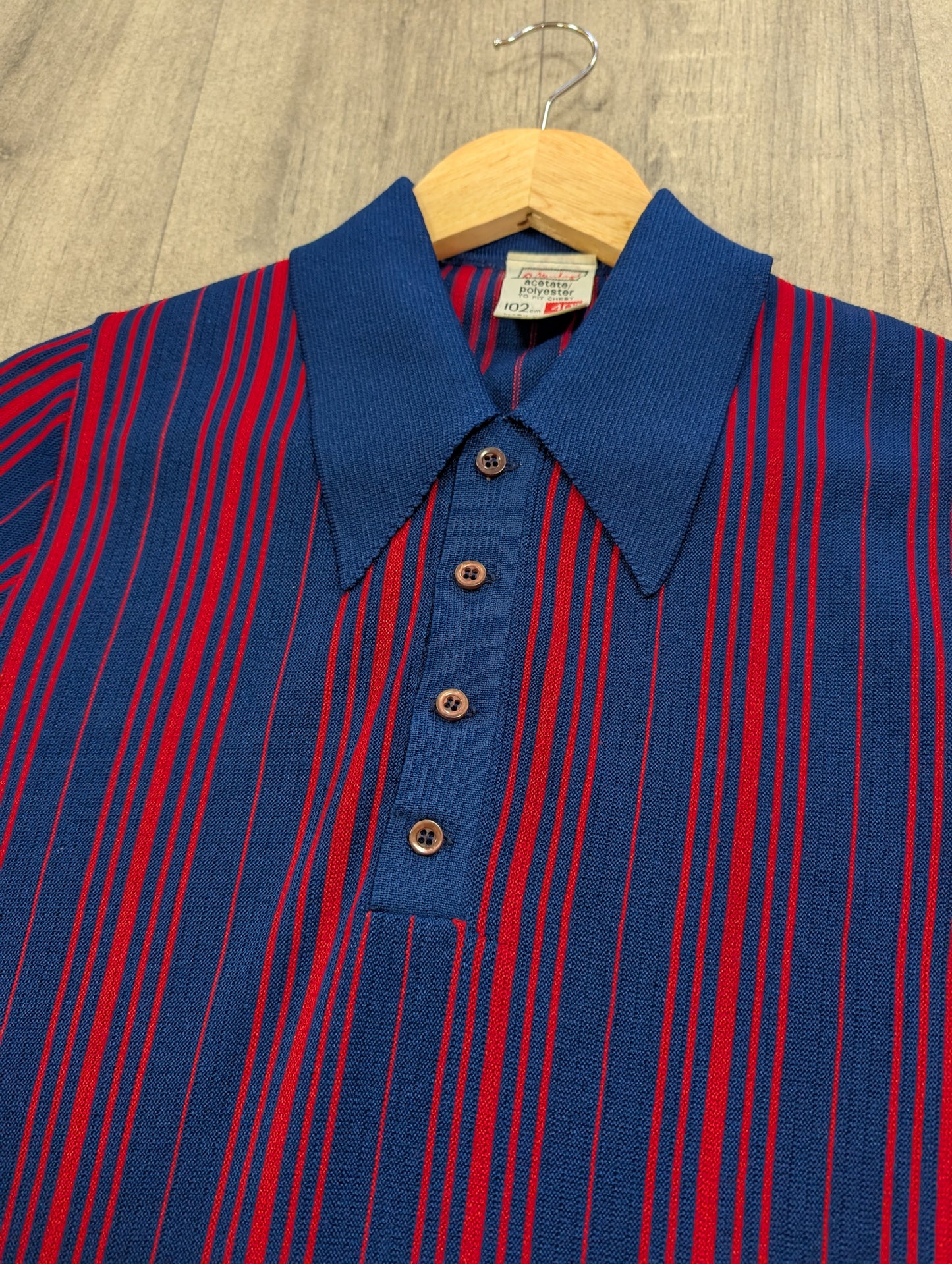 1960s St Michael red/blue shirt