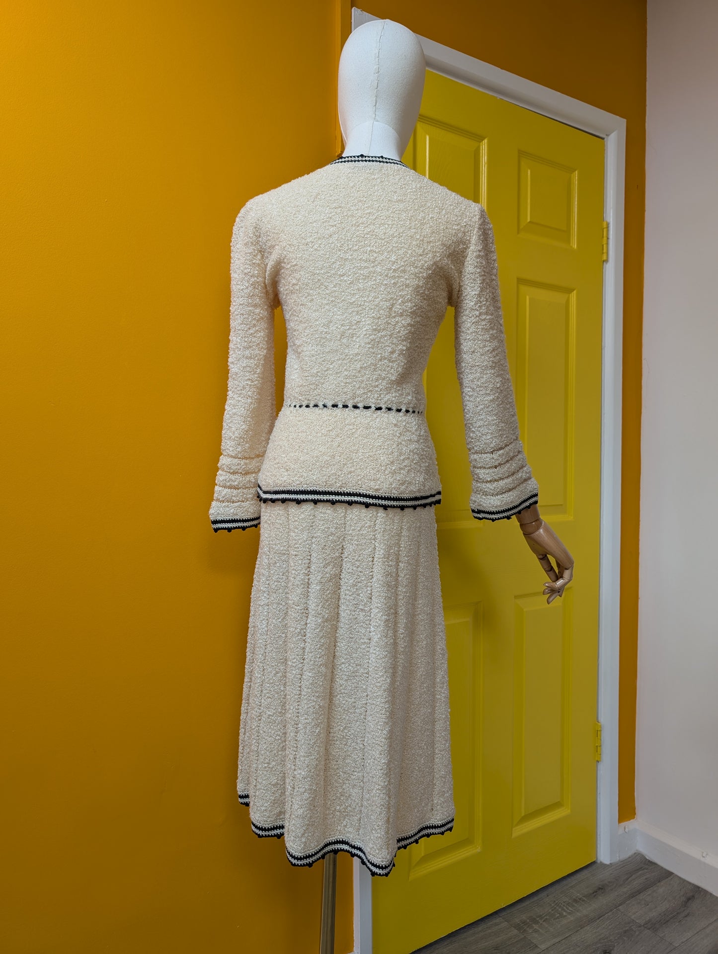 1970s Mary Ruane knitted top and skirt