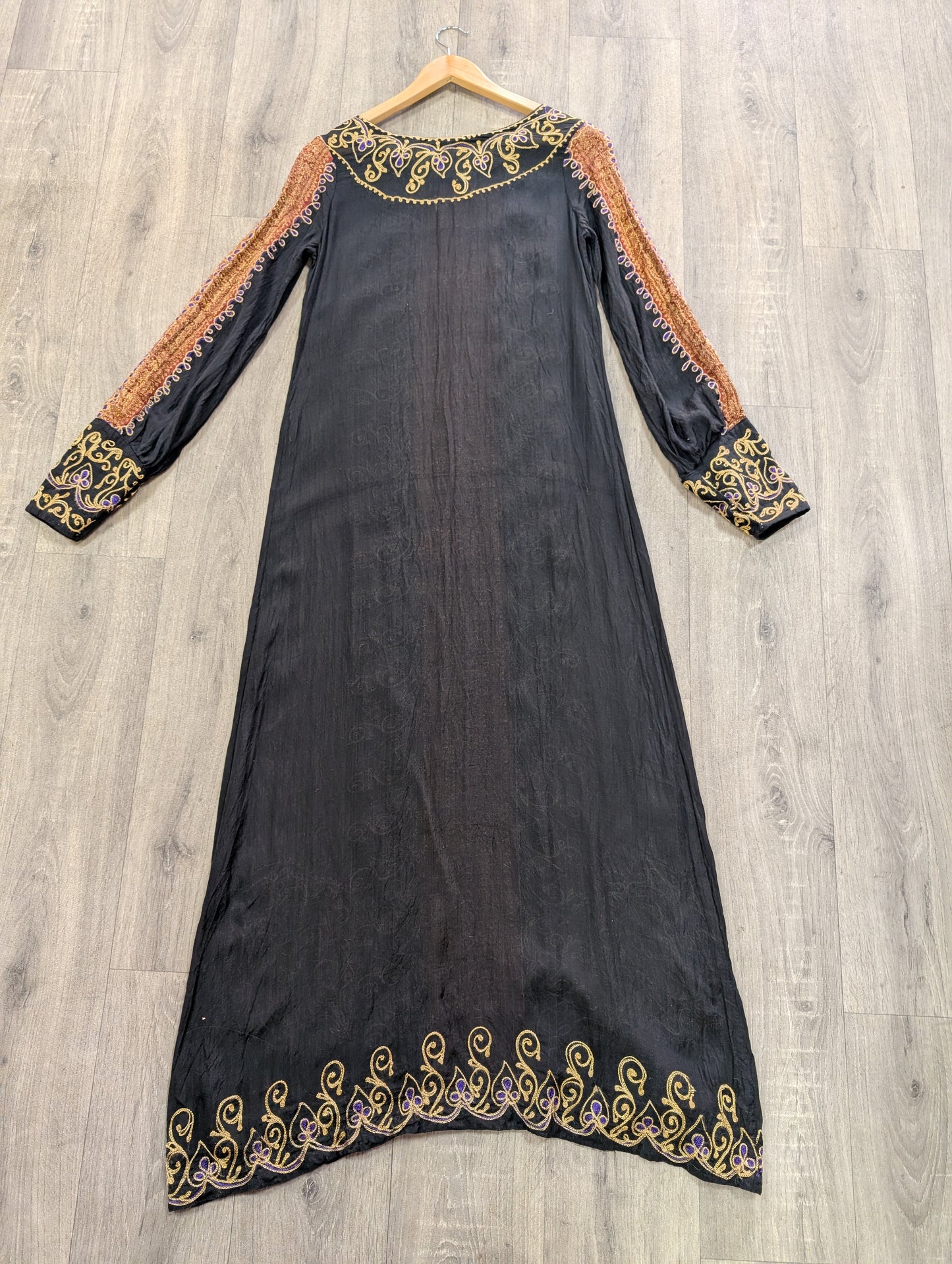 Ayesha's Ayesha Davar embroidered cotton voile kaftan dress - XS/S