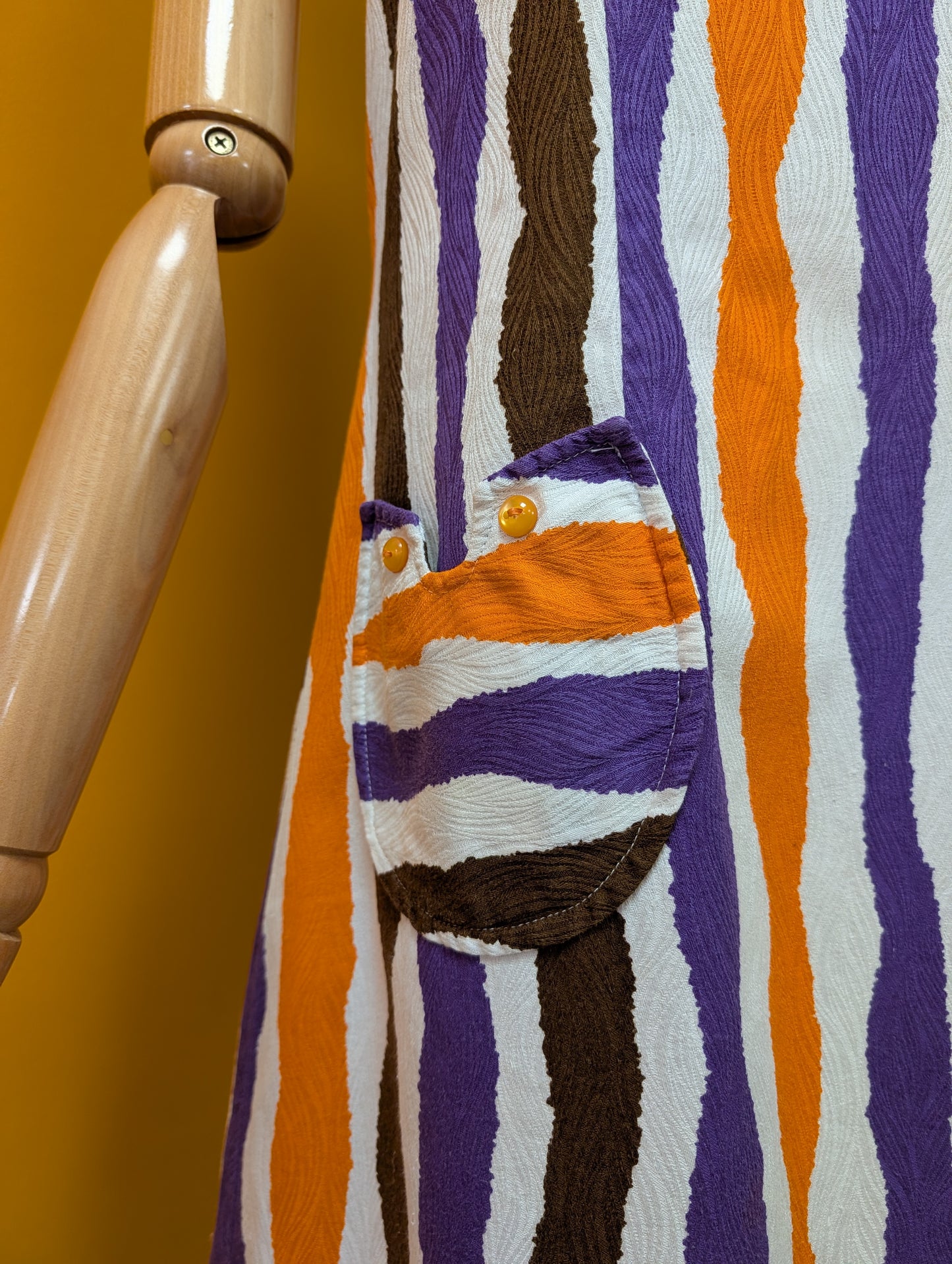 60s/70s Vilona cotton dress - S/10