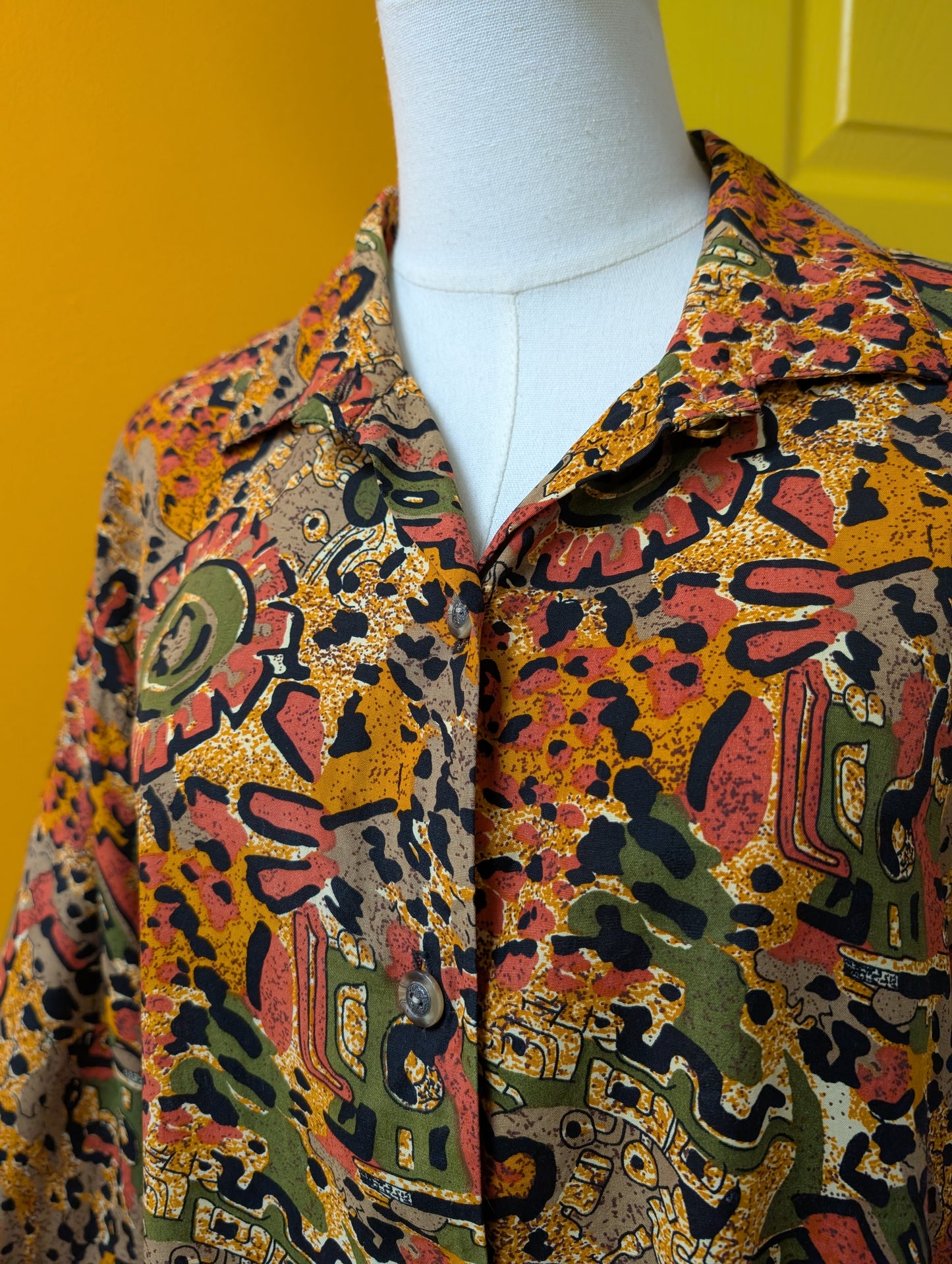 1980s Maygene rayon shirt - M/L