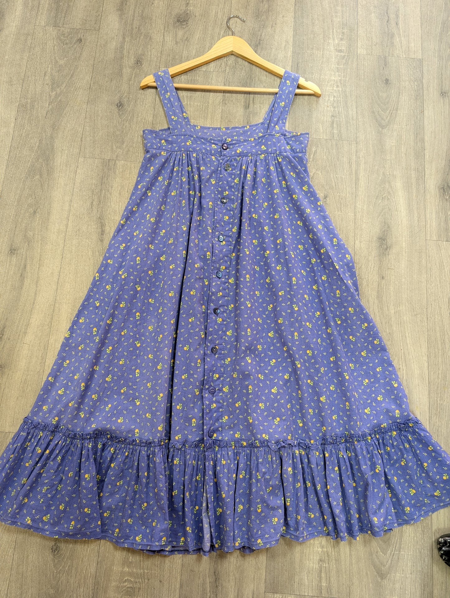1970s Laura Ashley made in Carno cotton dress - XS/S/6/8
