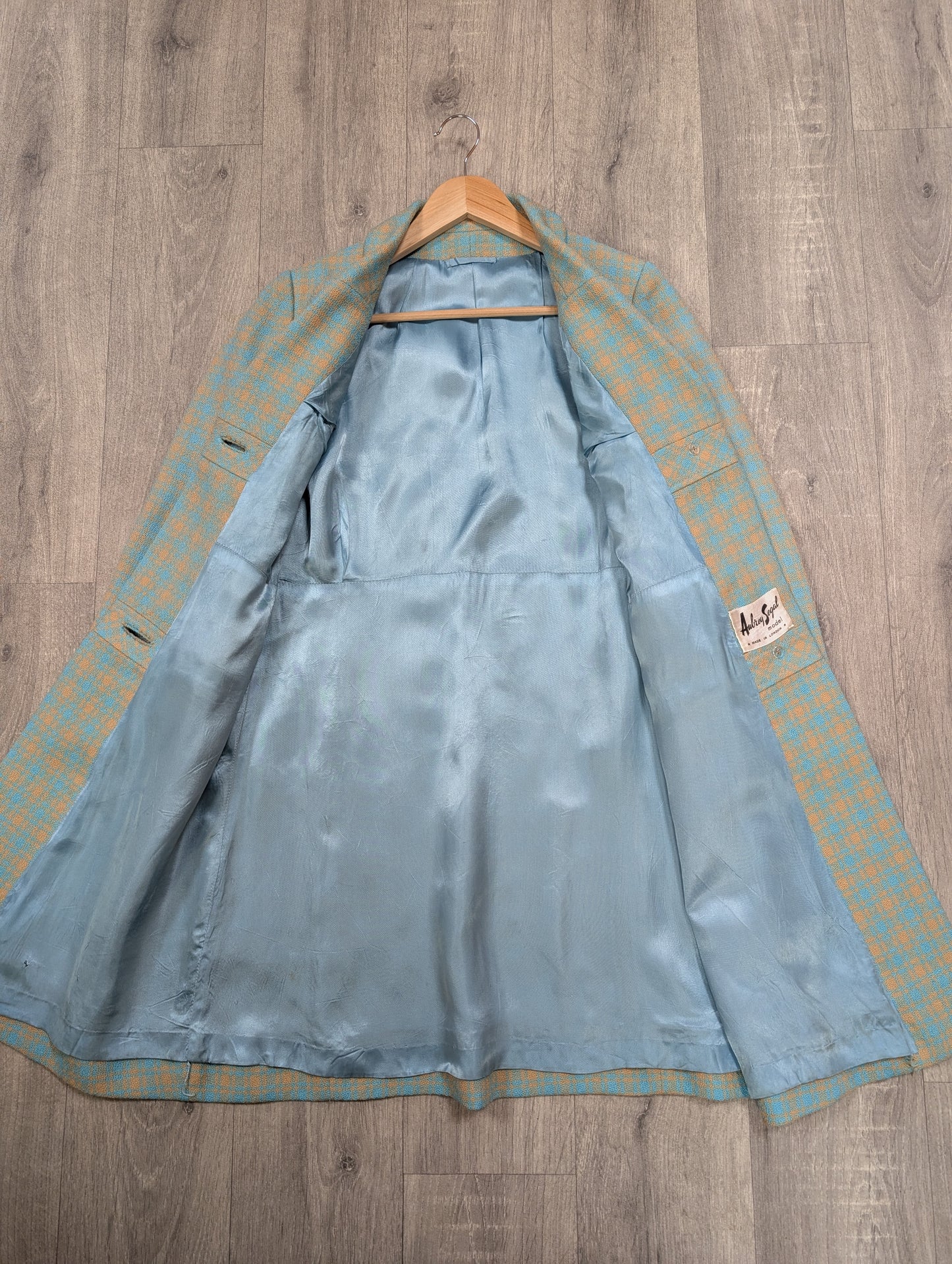 1960s Aubrey Segal check coat - S