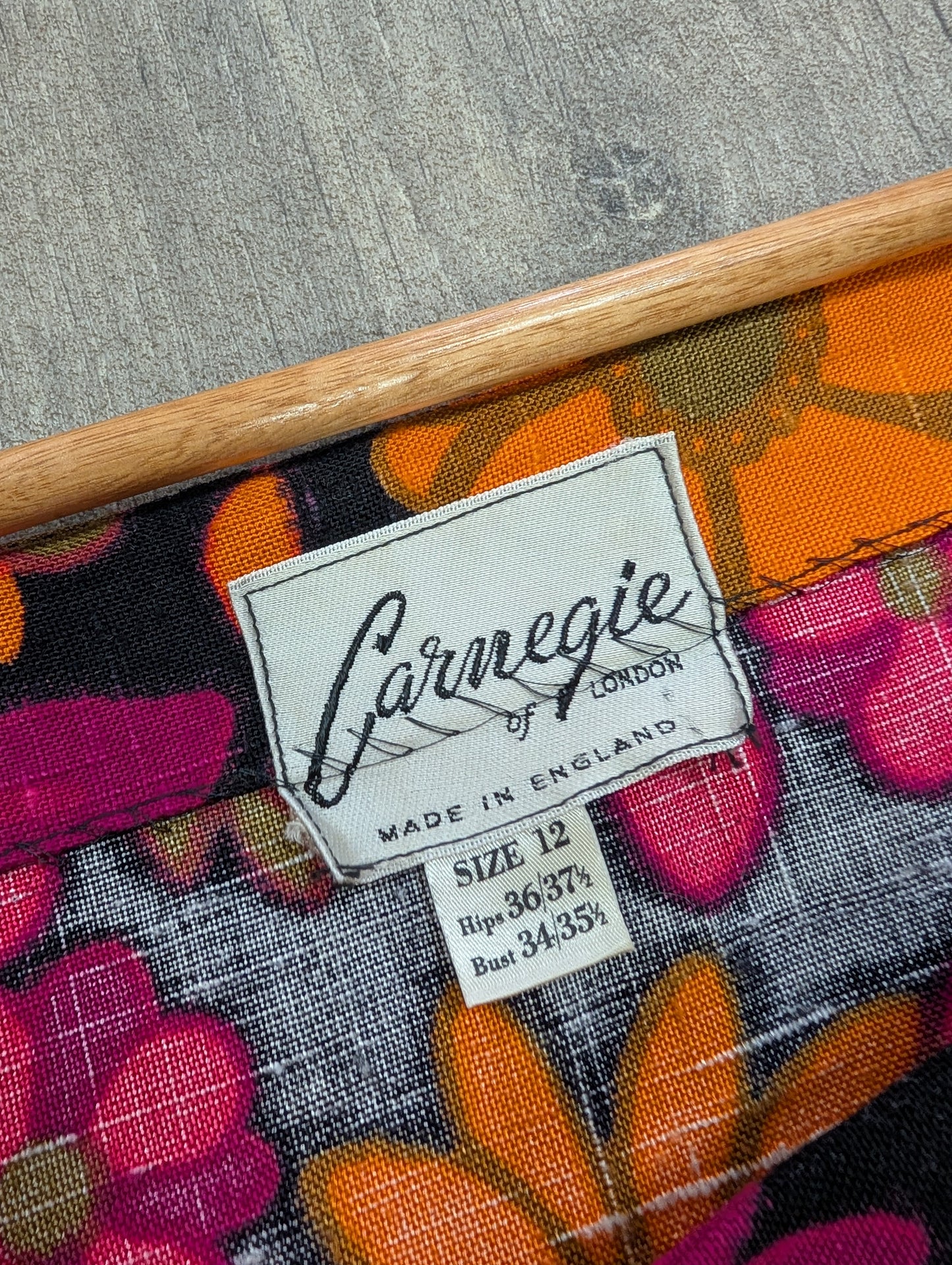 1960s Carnegie floral dress - S/8/10