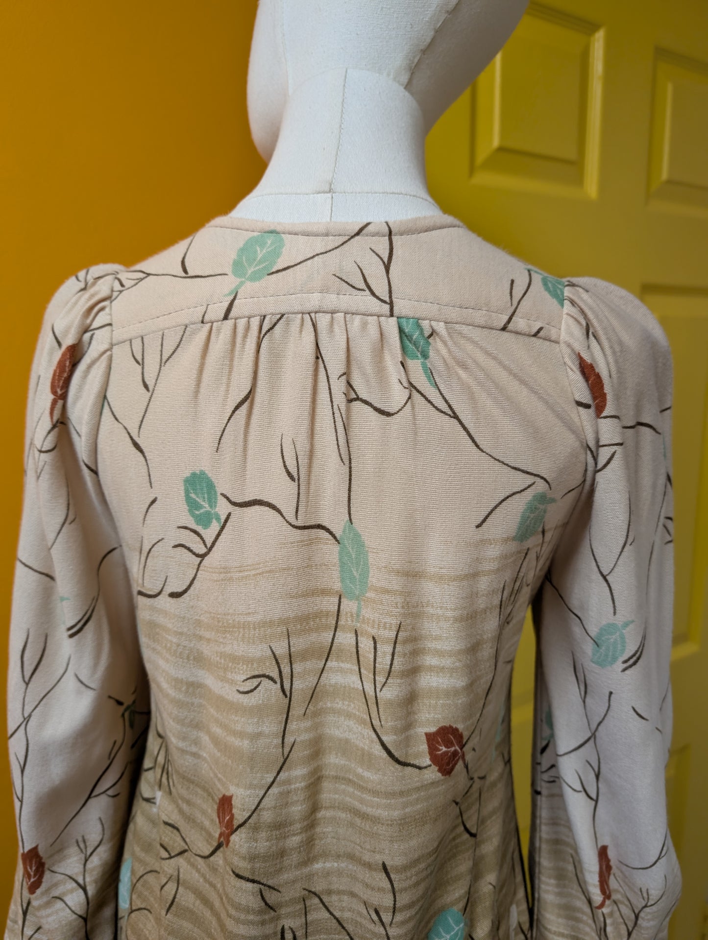 1970s Louis Caring autumnal novelty print dress - XS/S/6/8