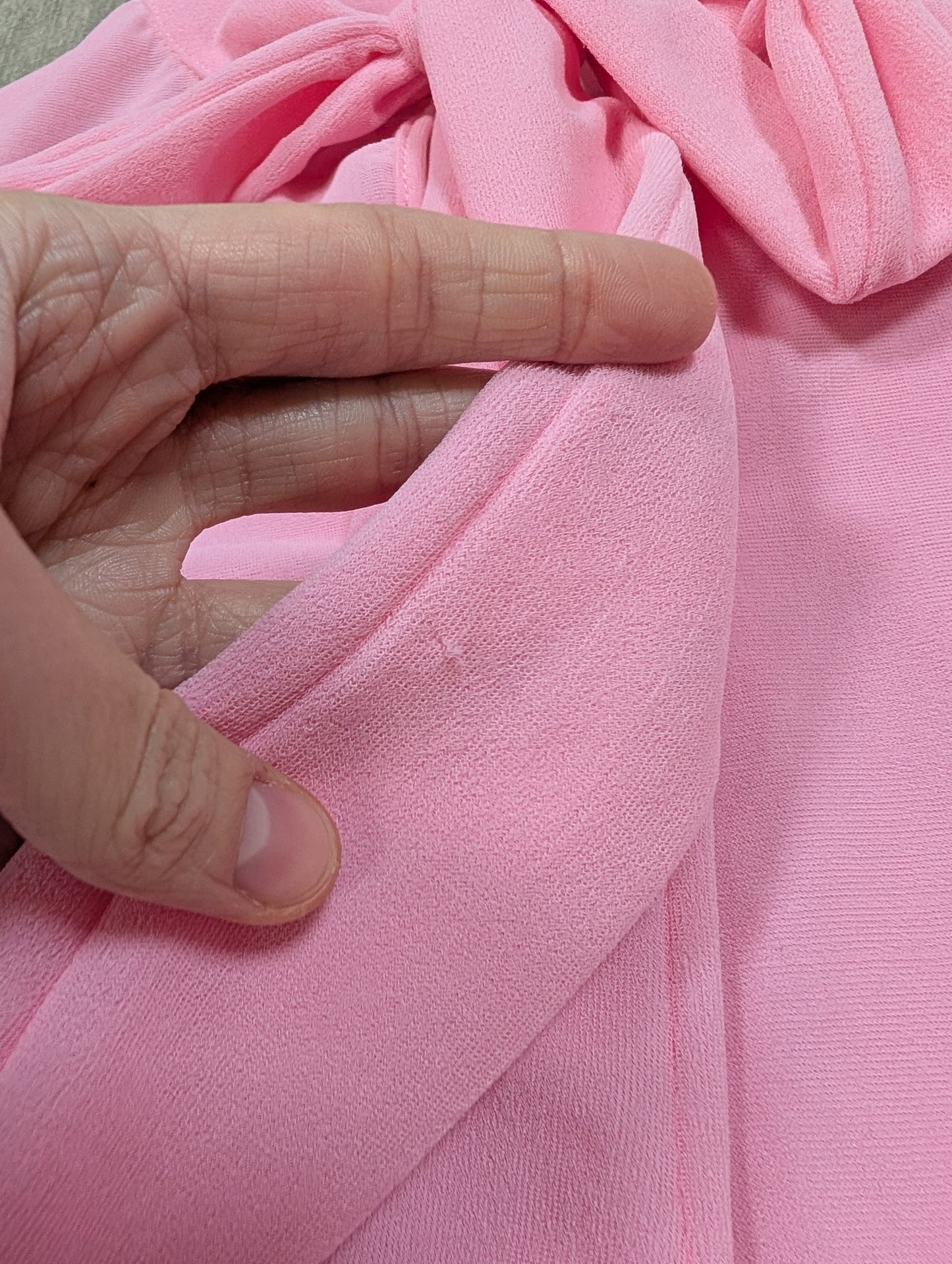 60s/70s Brentford's pink pussy bow blouse - M