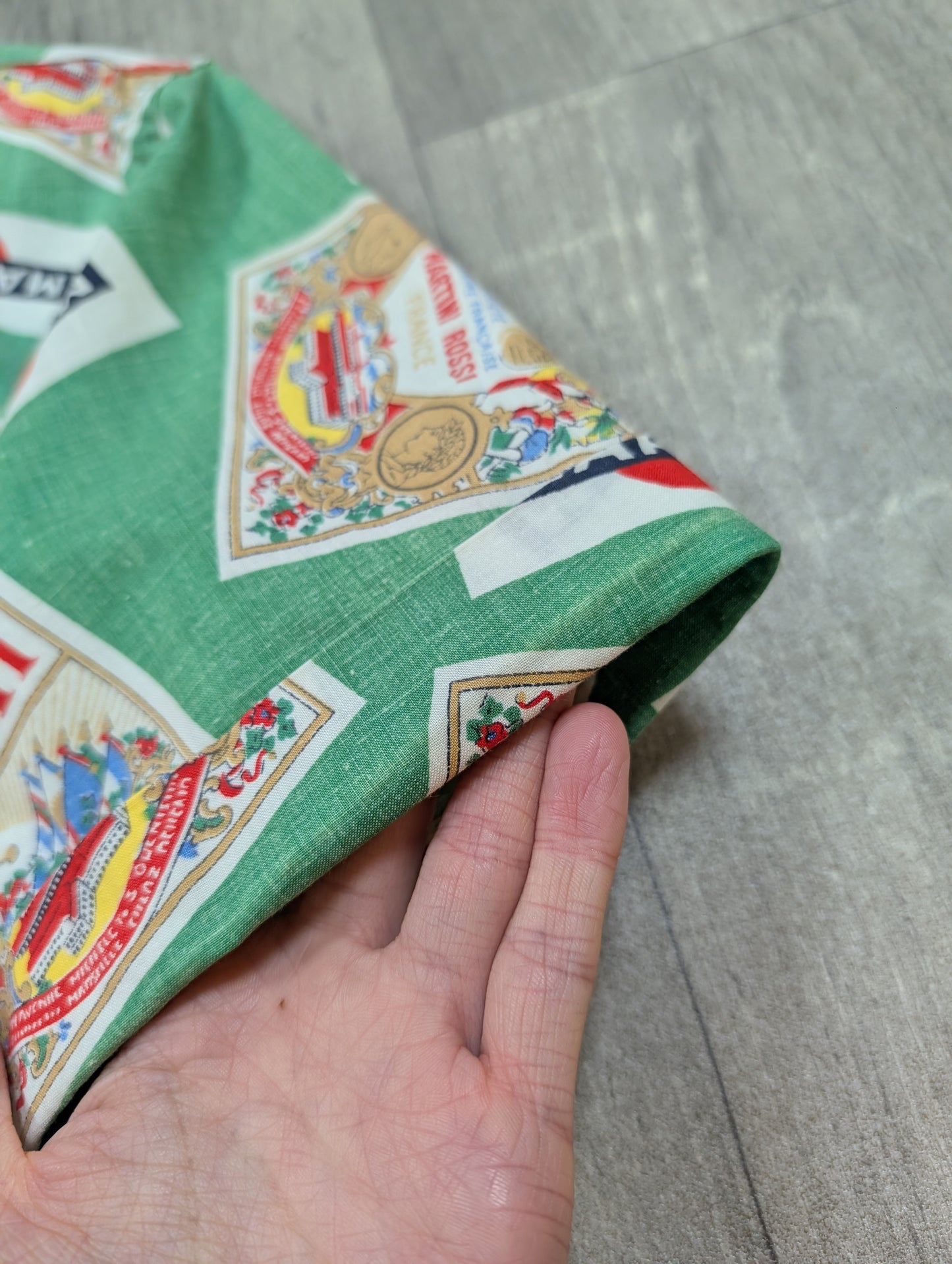 1950s Martini novelty print shirt