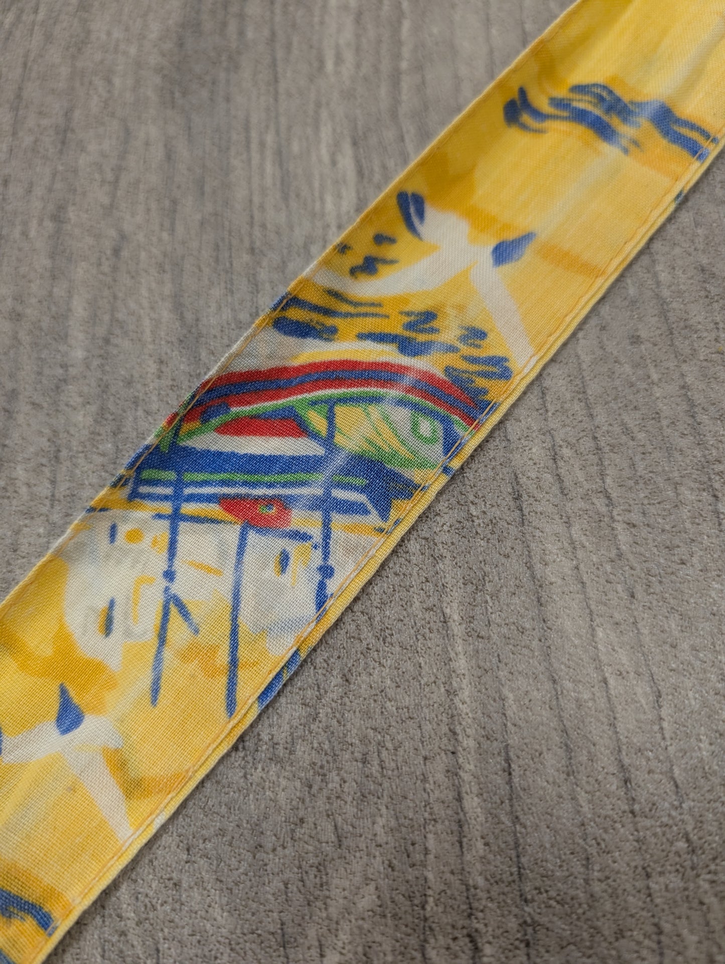 Novelty boat print wrap around yellow skirt - XS/S