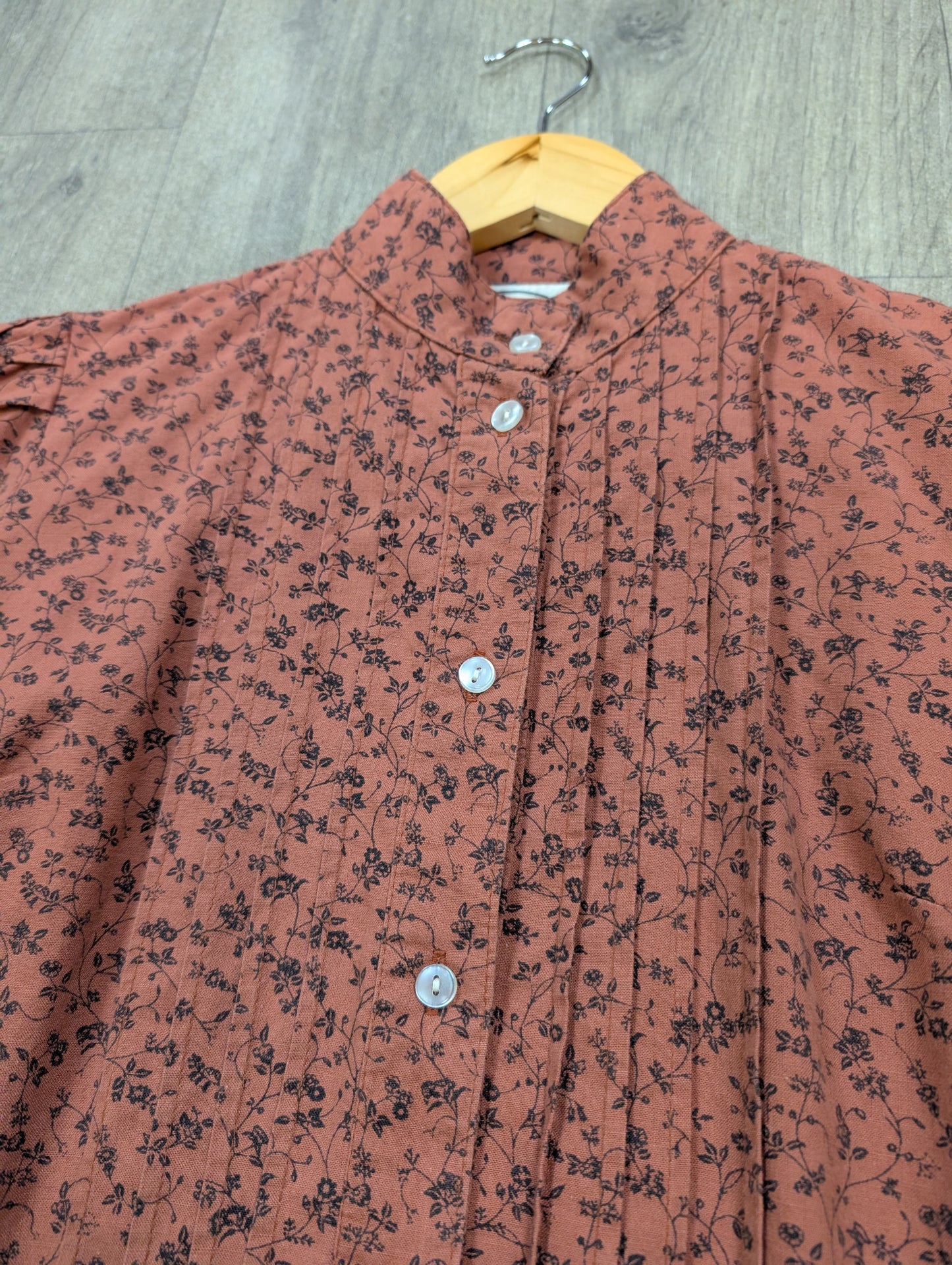 1970s Laura Ashley made in Wales cotton shirt - XS/S