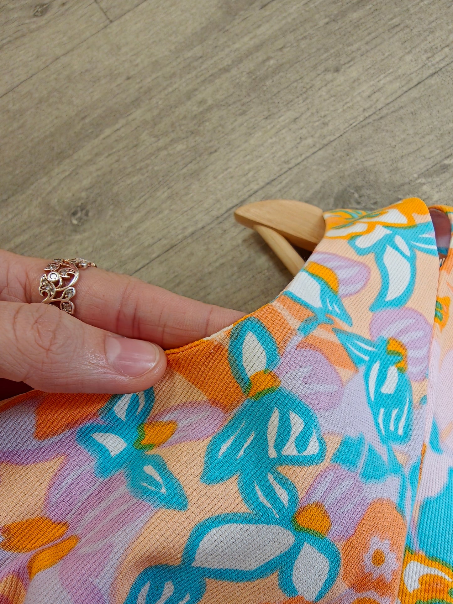 1960s floral cotton dress - M/14
