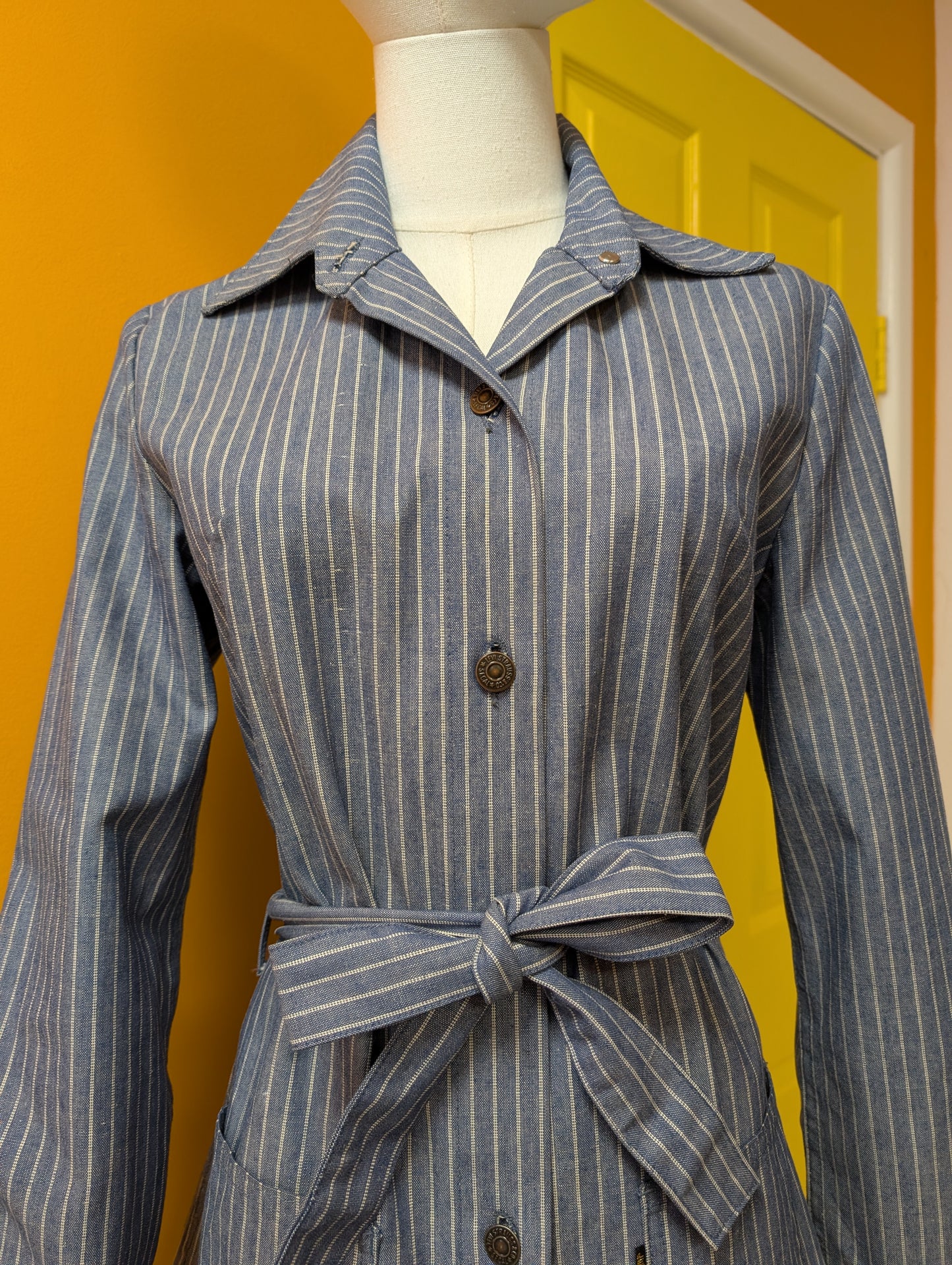 1970s Miss Levi's striped belted jacket