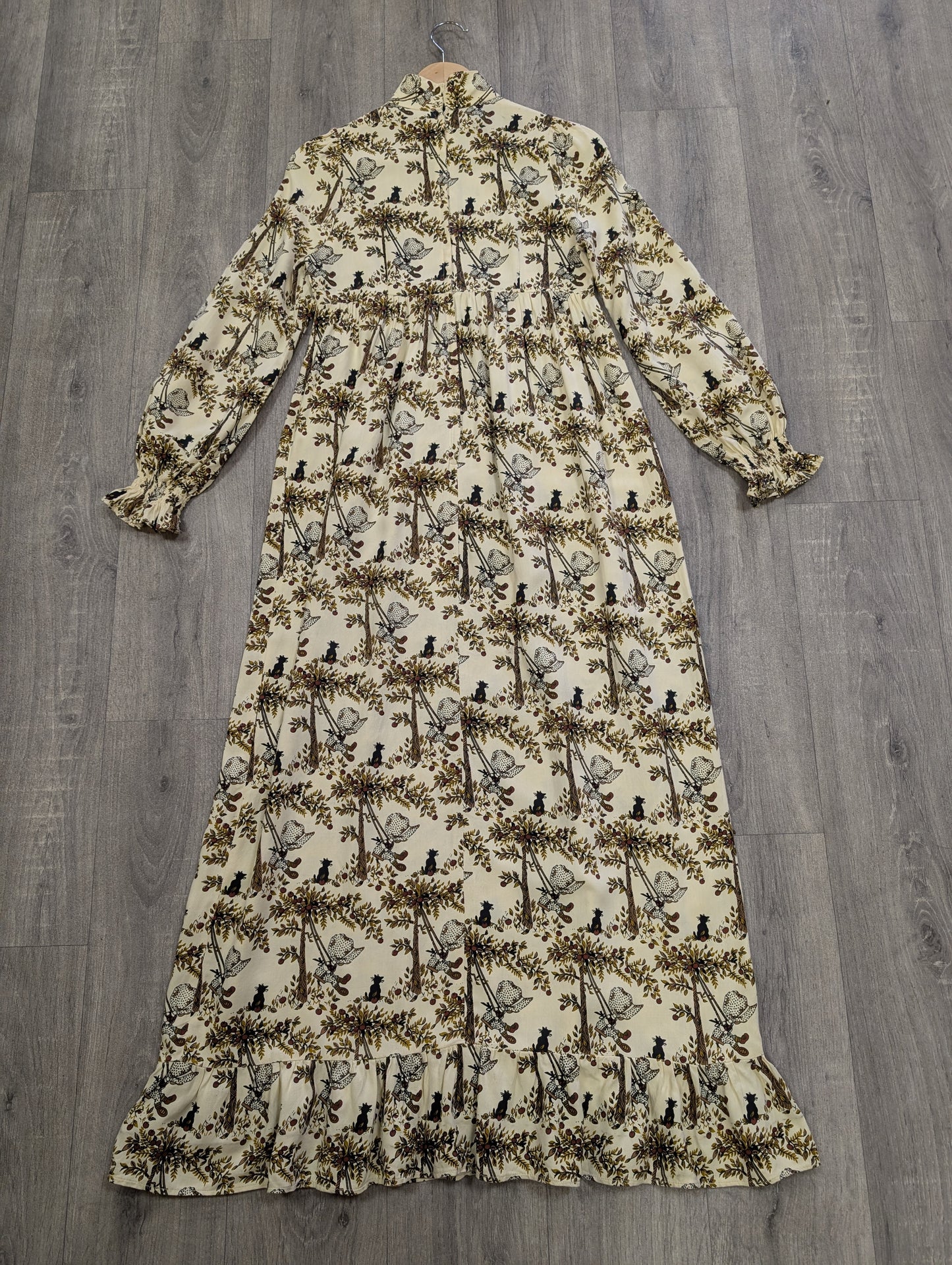 1970s Marion Donaldson novelty Holly Hobbie print maxi dress - XS/S/6/8