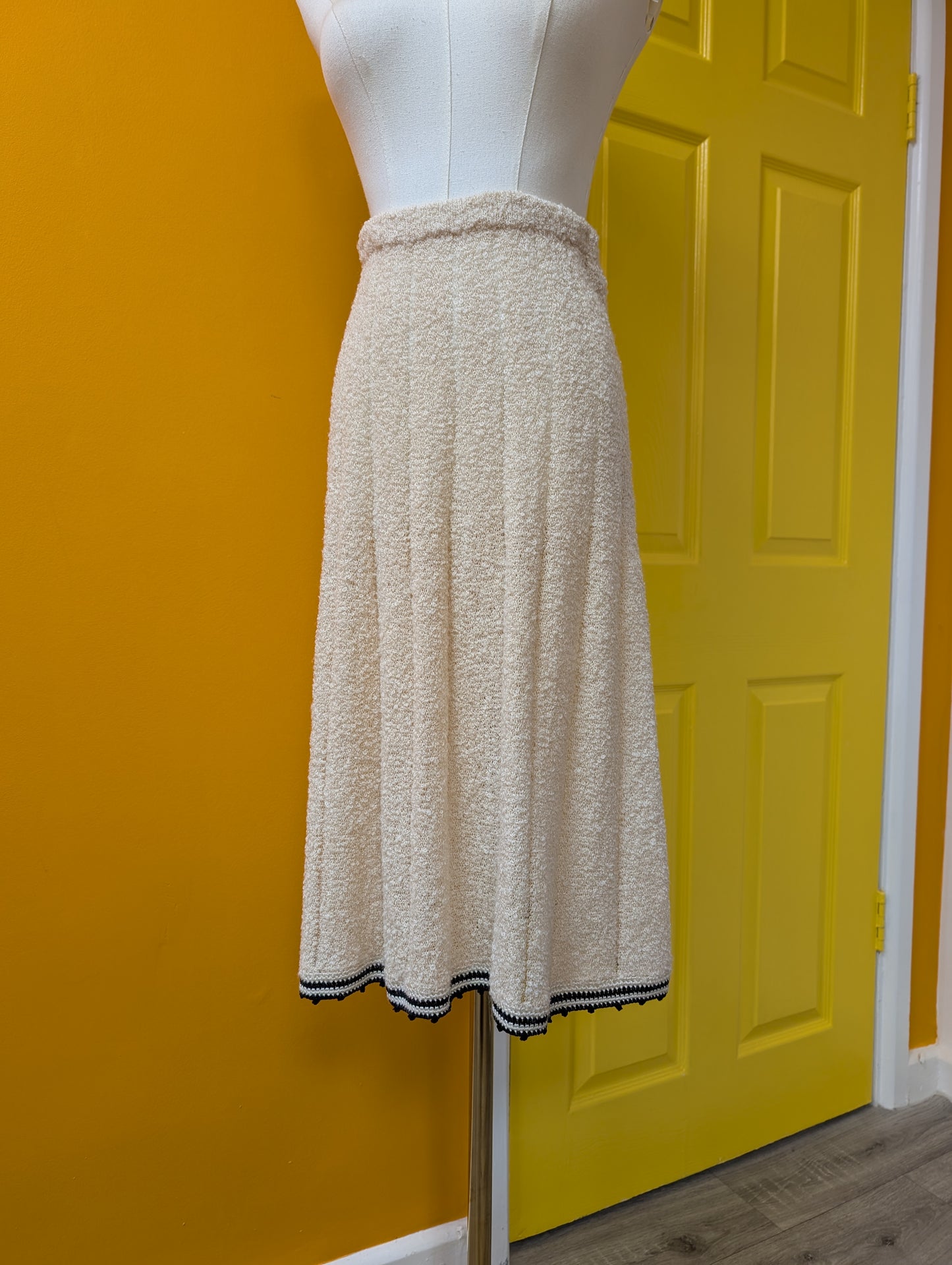 1970s Mary Ruane knitted top and skirt