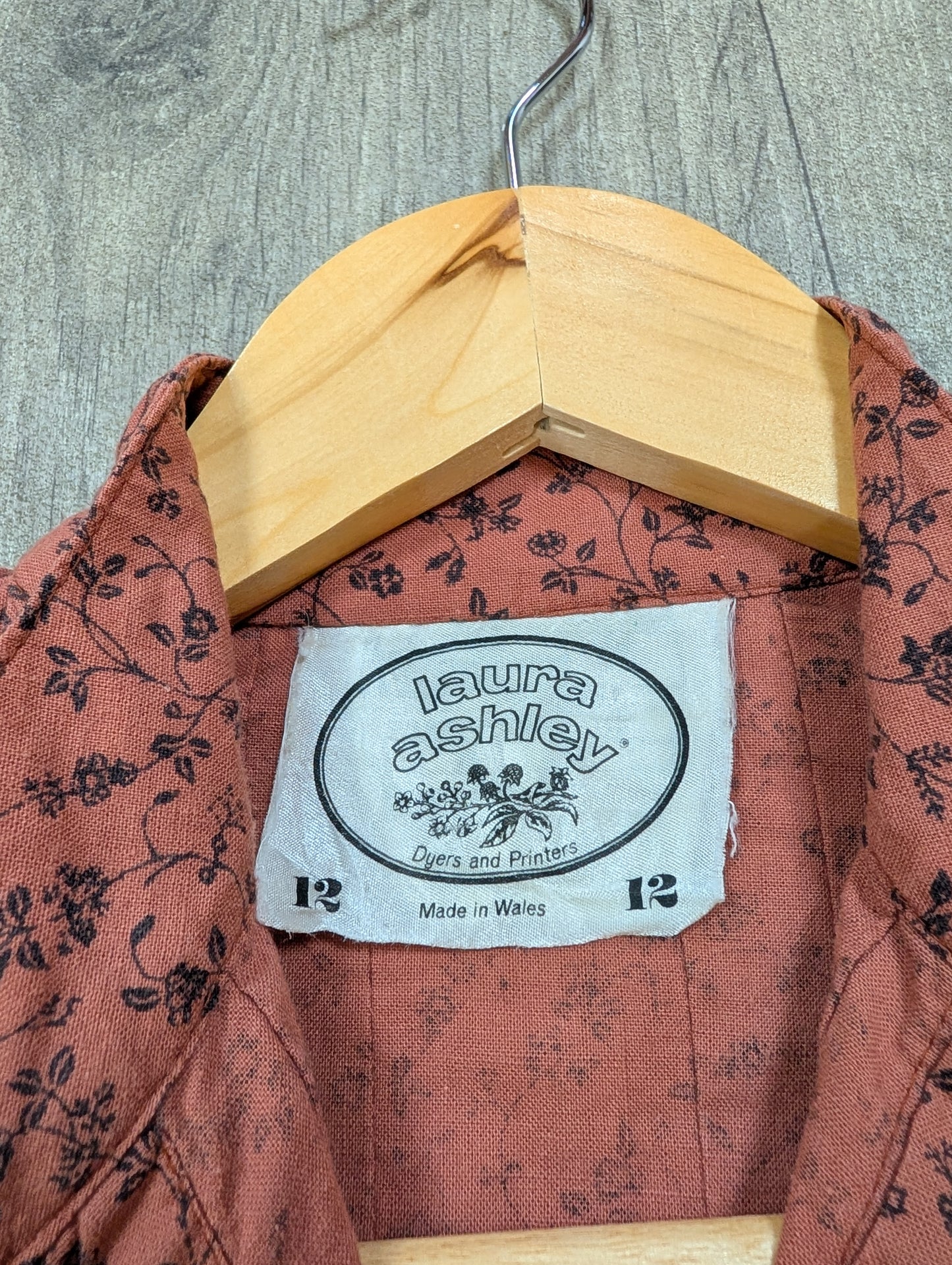 1970s Laura Ashley made in Wales cotton shirt - XS/S