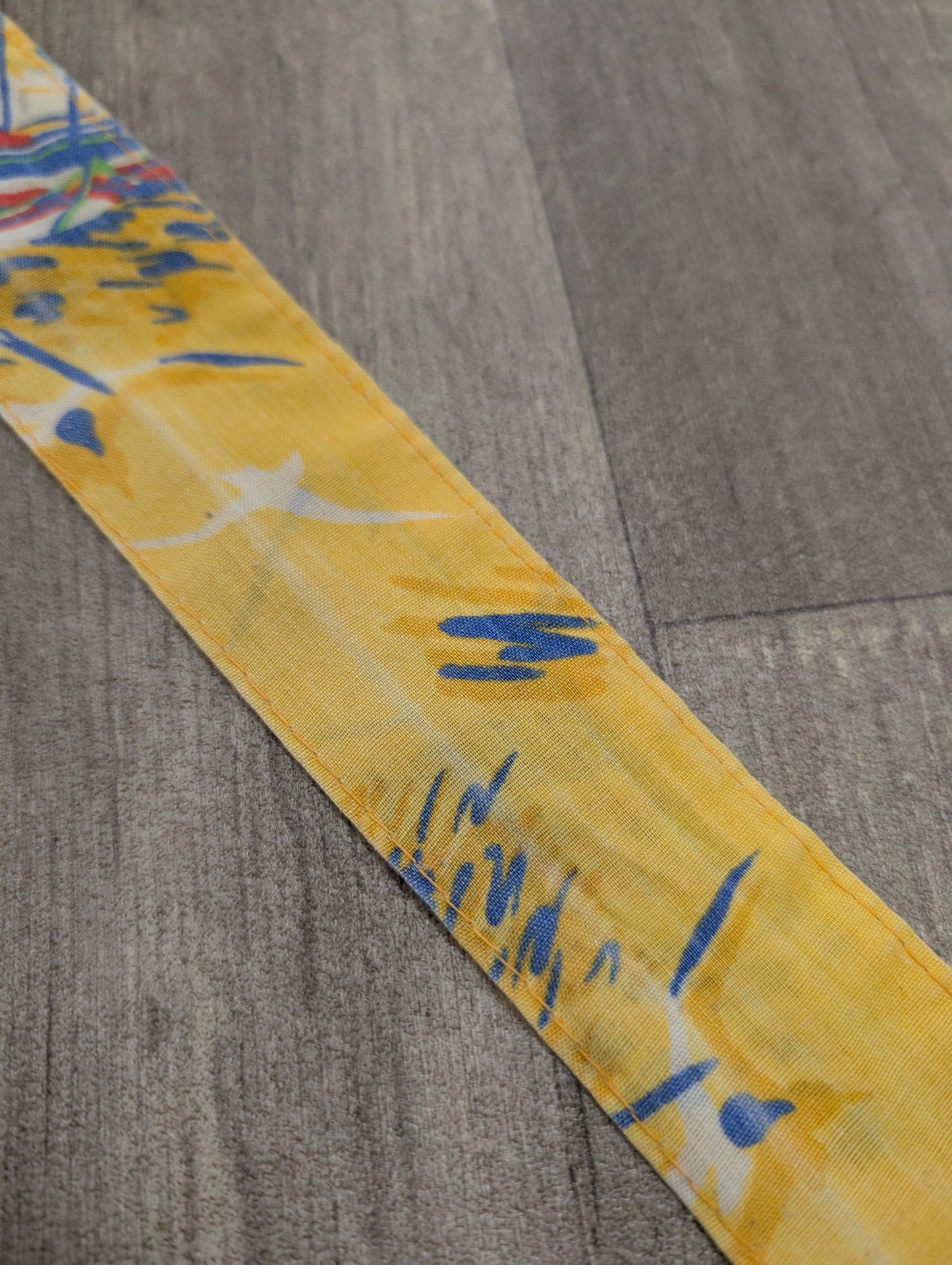 Novelty boat print wrap around yellow skirt - XS/S