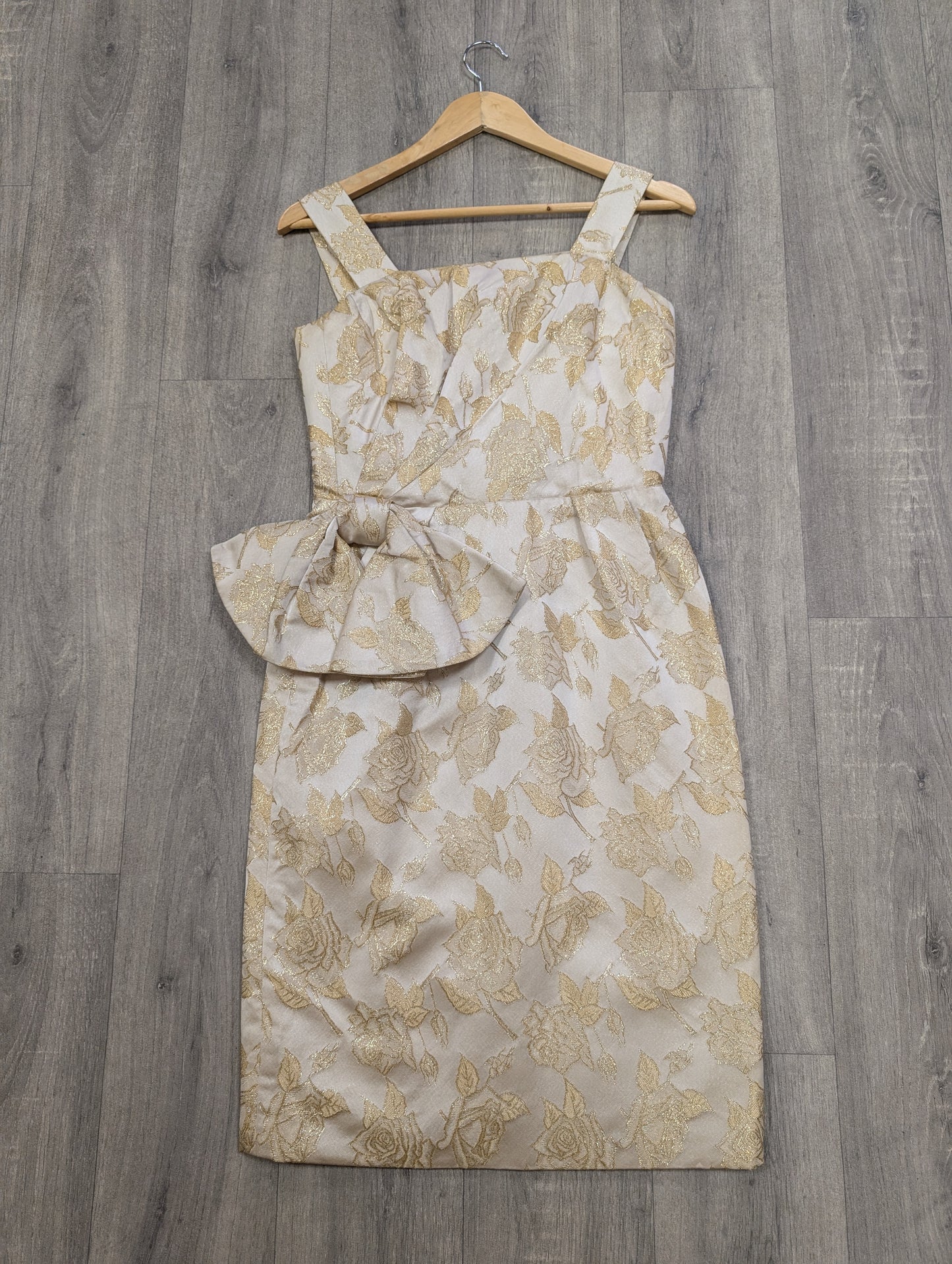 Gold brocade party dress - S/8