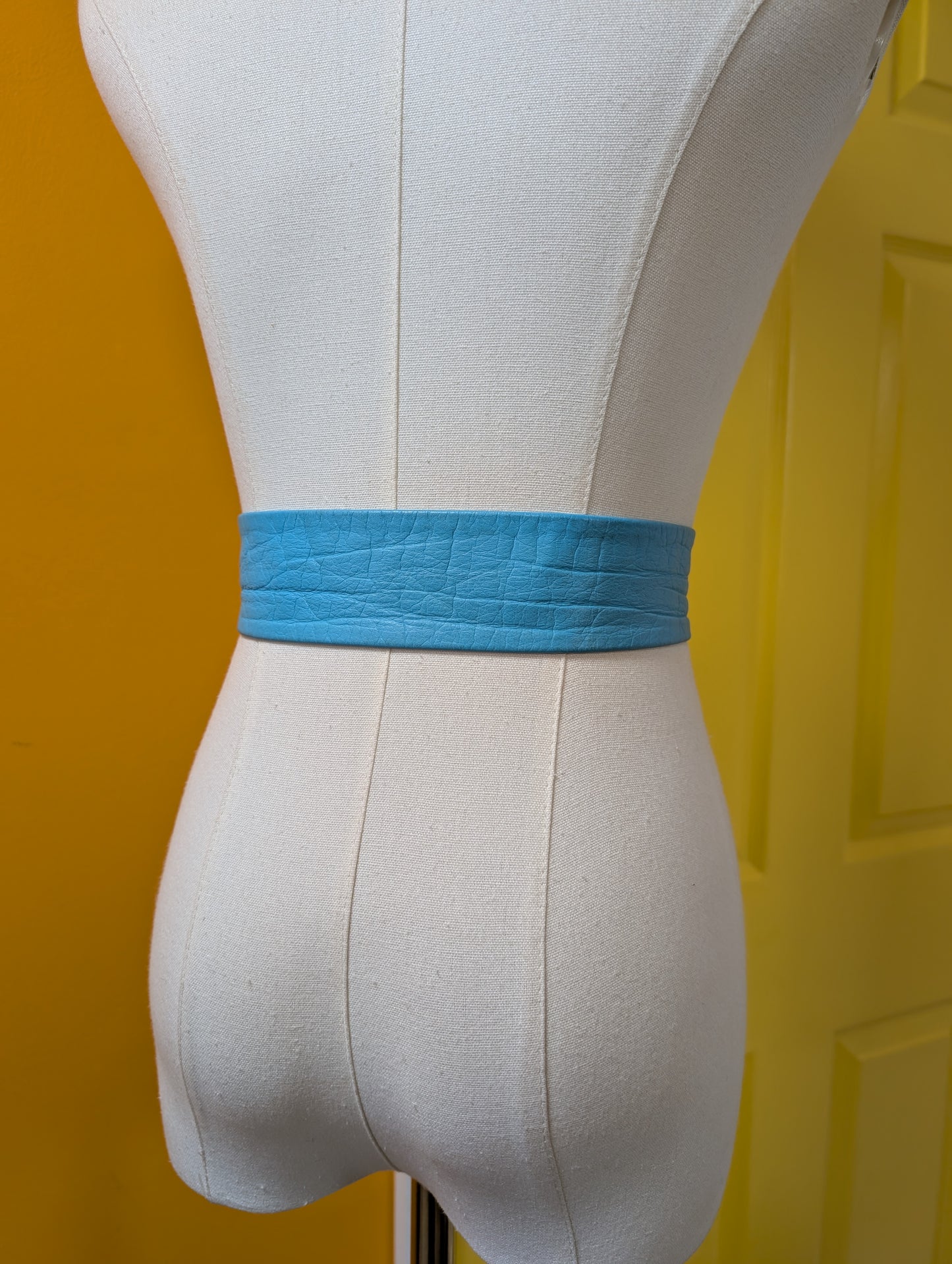 1980s turquoise leather belt