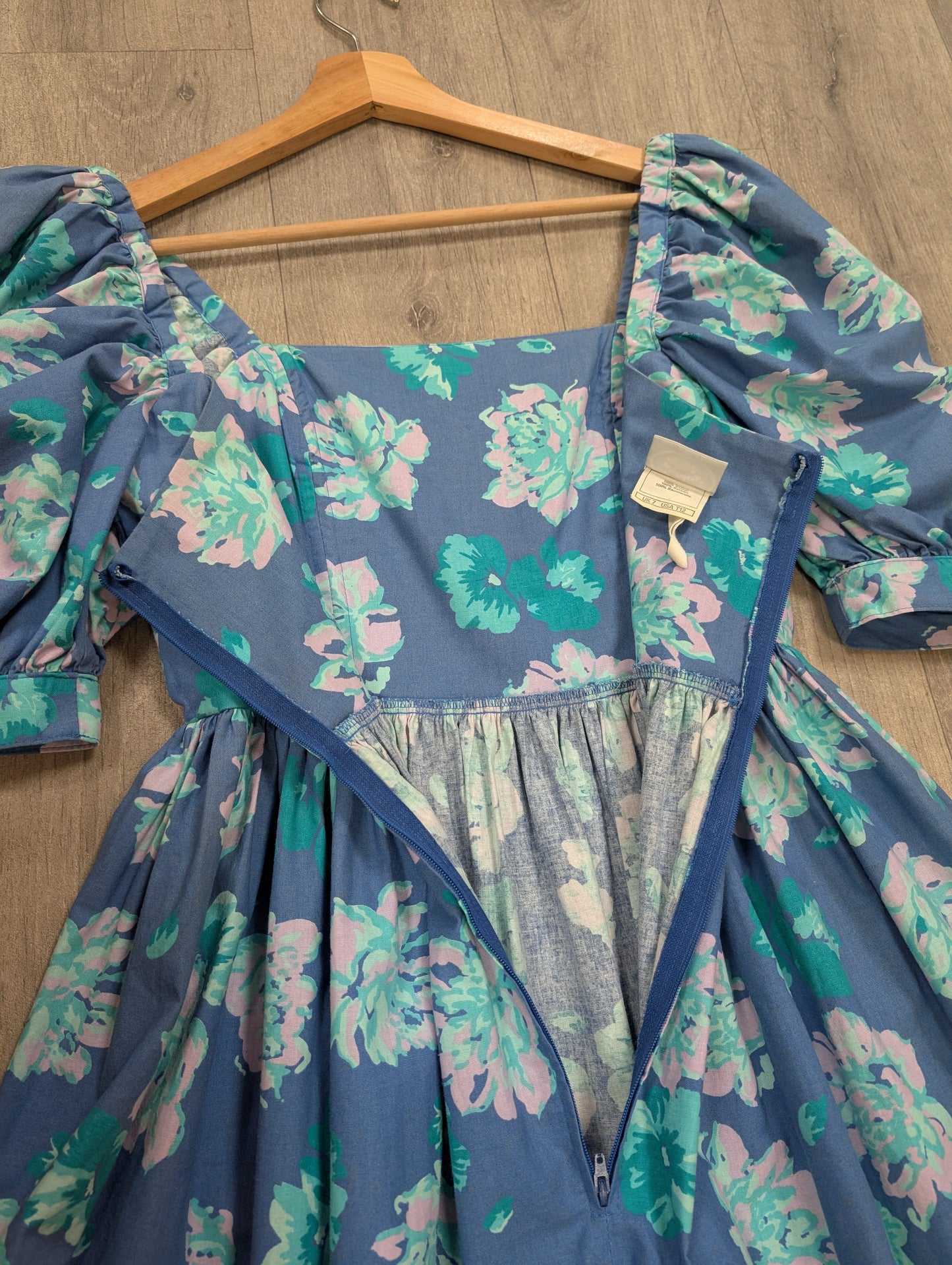 1980s Laura Ashley floral cotton dress - S/8